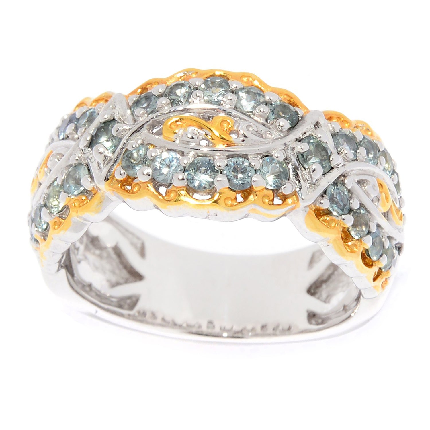 Gems en Vogue 0.86ctw Seafoam Sapphire Ring