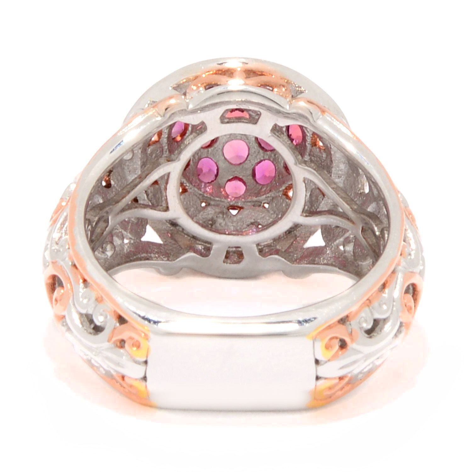 Gems en Vogue 1.07ctw Thai Plum Sapphire Cluster Ring