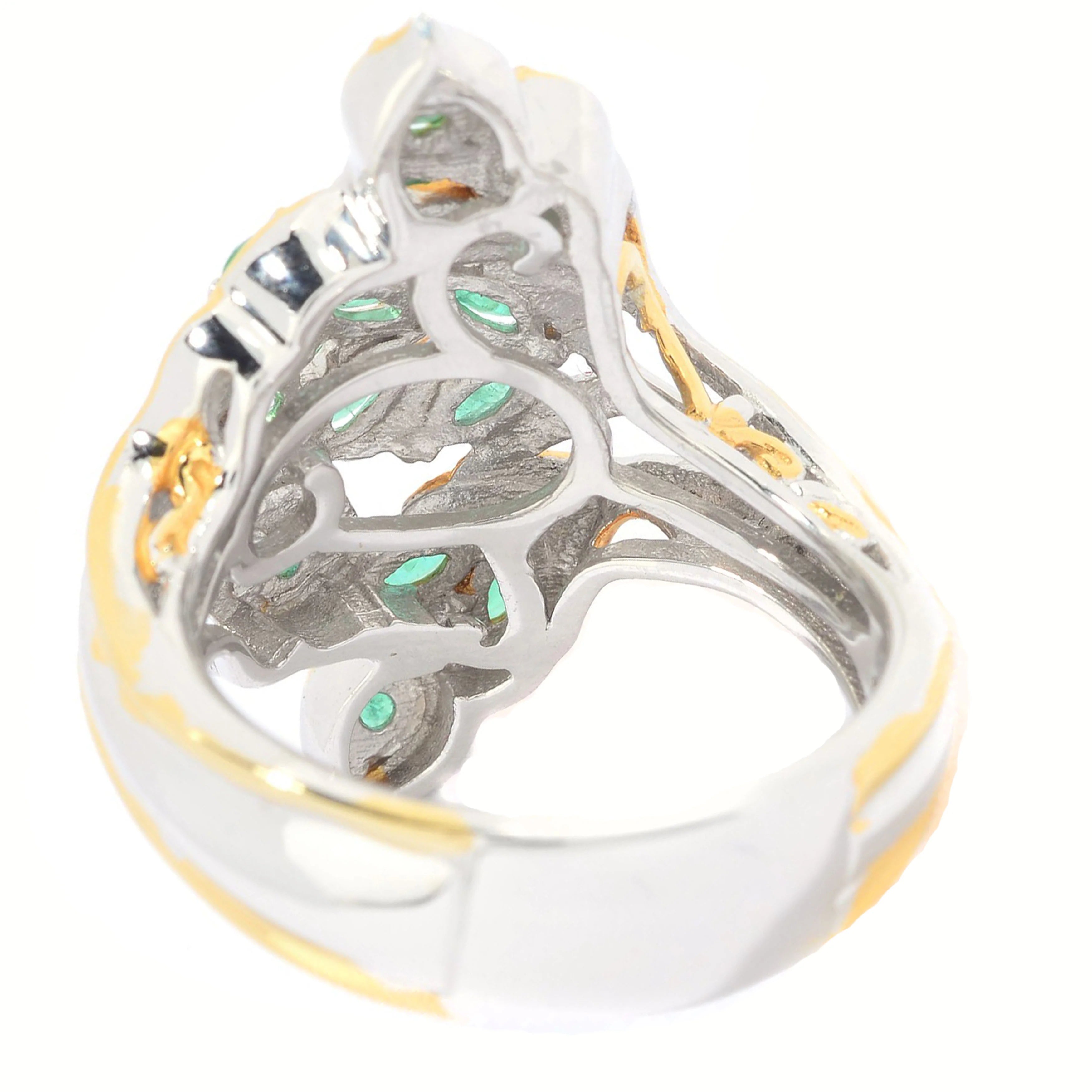 Gems en Vogue 0.91ctw Grizzly Emerald Ring