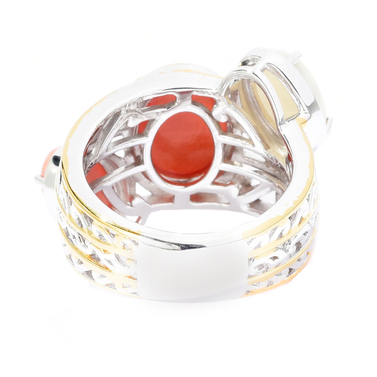Gems en Vogue Salmon, Pink & White Coral Ring