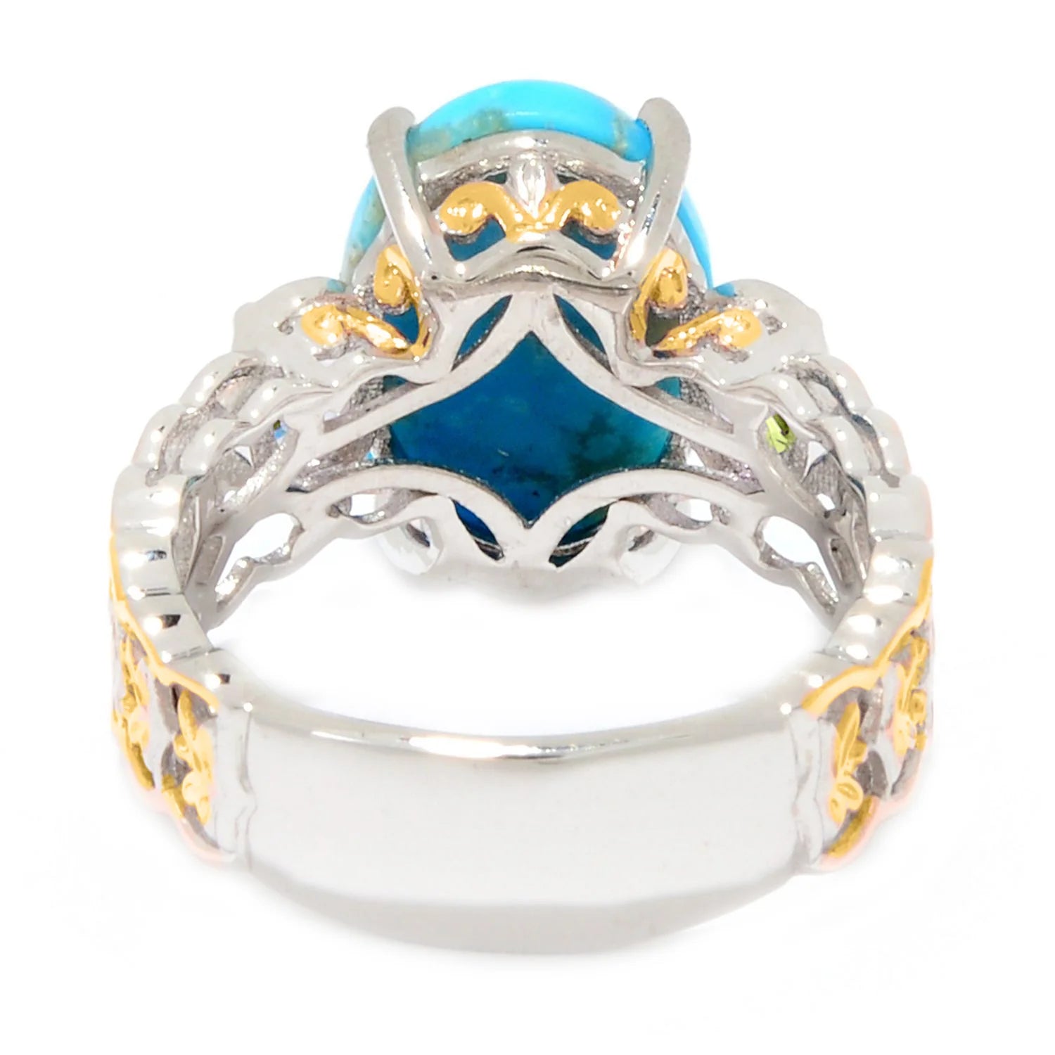 Gems en Vogue Kaolin Turquoise & Sky Blue Topaz Ring