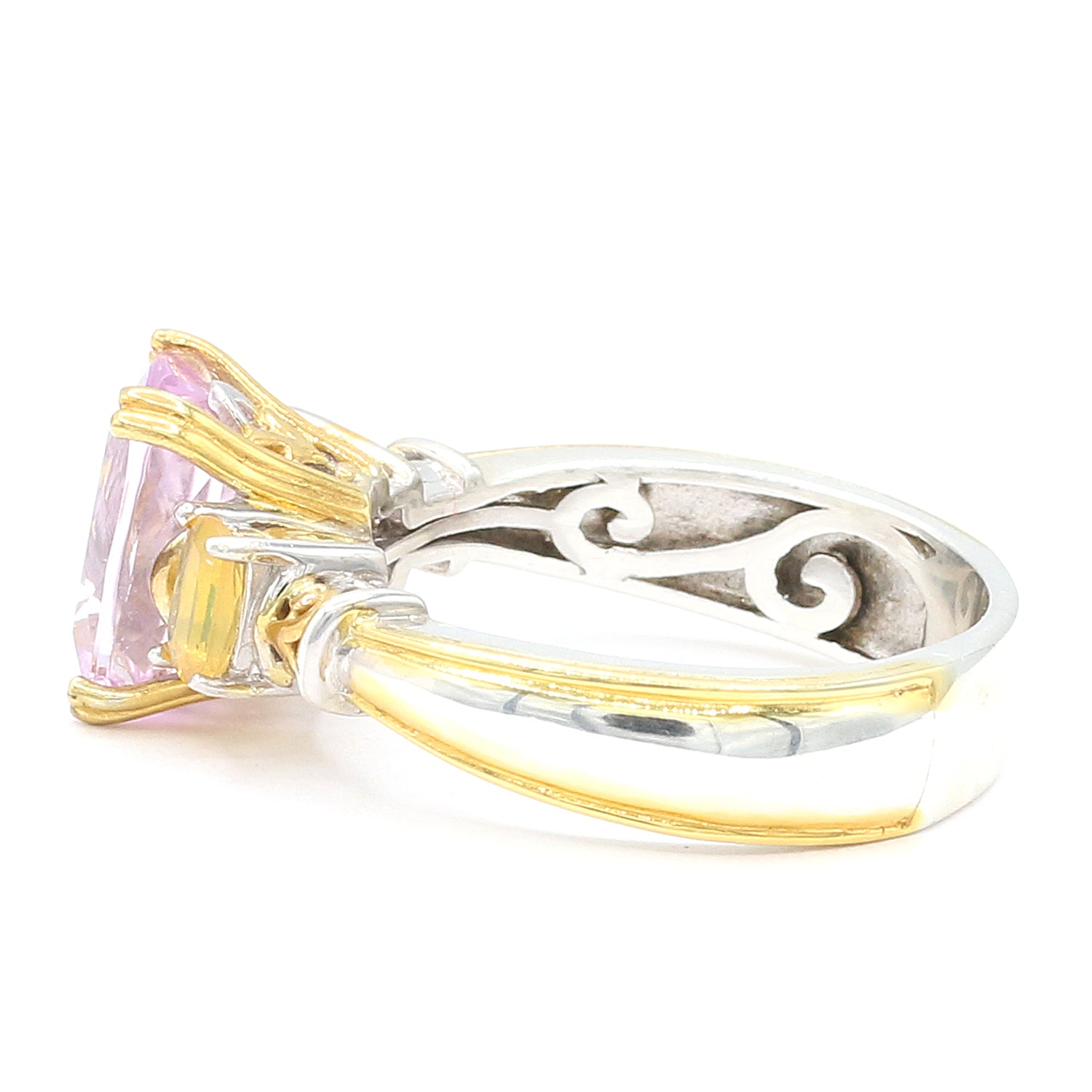 Gems en Vogue 4.45ctw Kunzite & Ethiopian Opal Ring