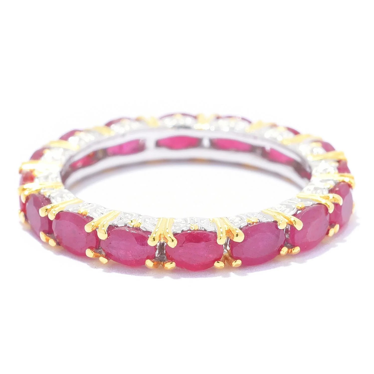 Gems en Vogue 4.25ctw Ruby Band Eternity Ring