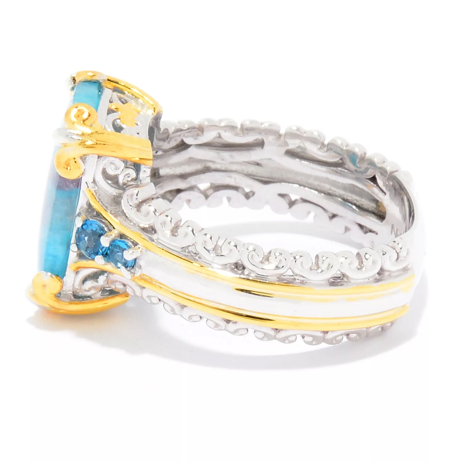 Gems en Vogue Paraiba Tourmaline & London Blue Topaz Ring