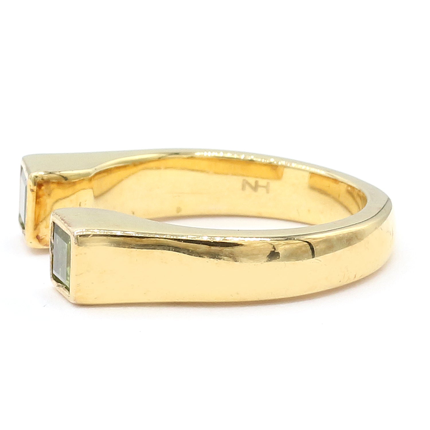 Hall of Jewels 0.80ctw Square Cut Peridot Ring