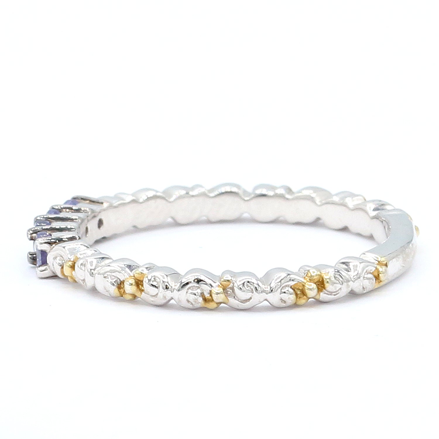 Gems en Vogue 0.16ctw Tanzanite Stacking Ring