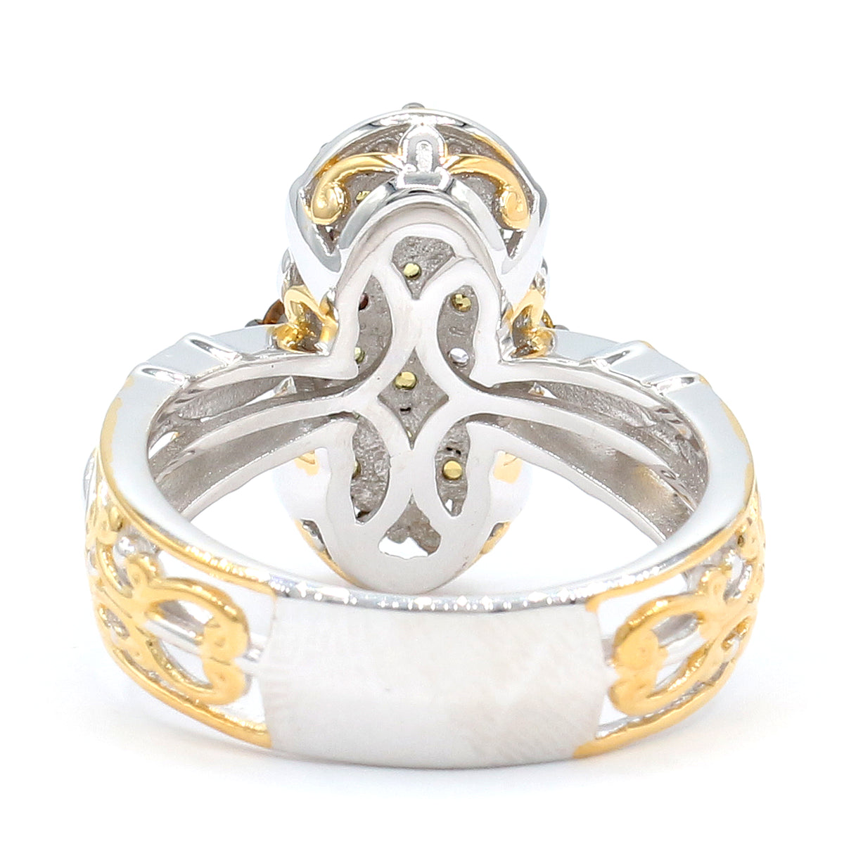 Gems en Vogue 24K Palladium Silver 0.88ctw Multi Sapphire Cluster Ring