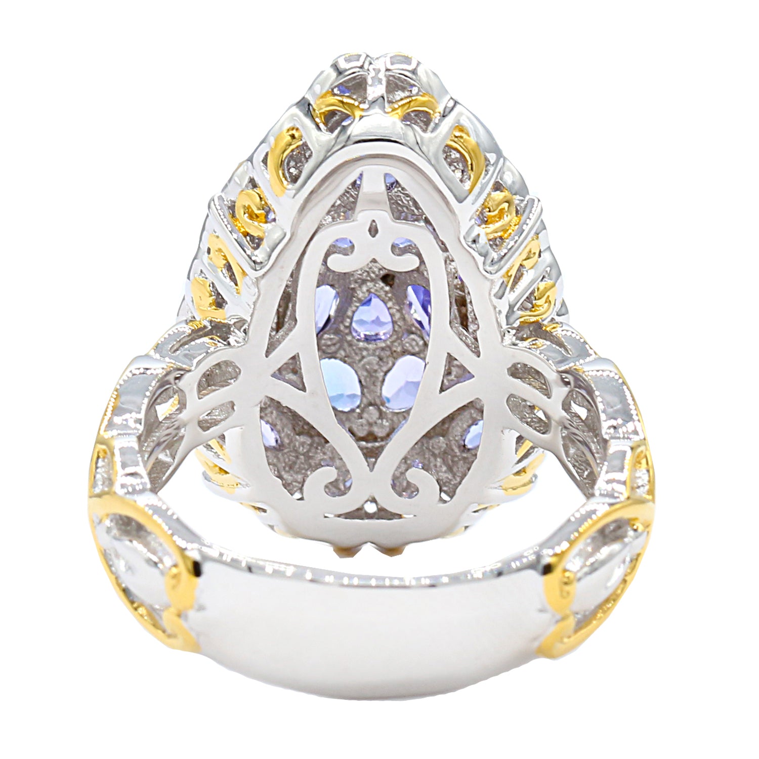 Bague Grappe de Tanzanites Gems en Vogue 2,45 carats