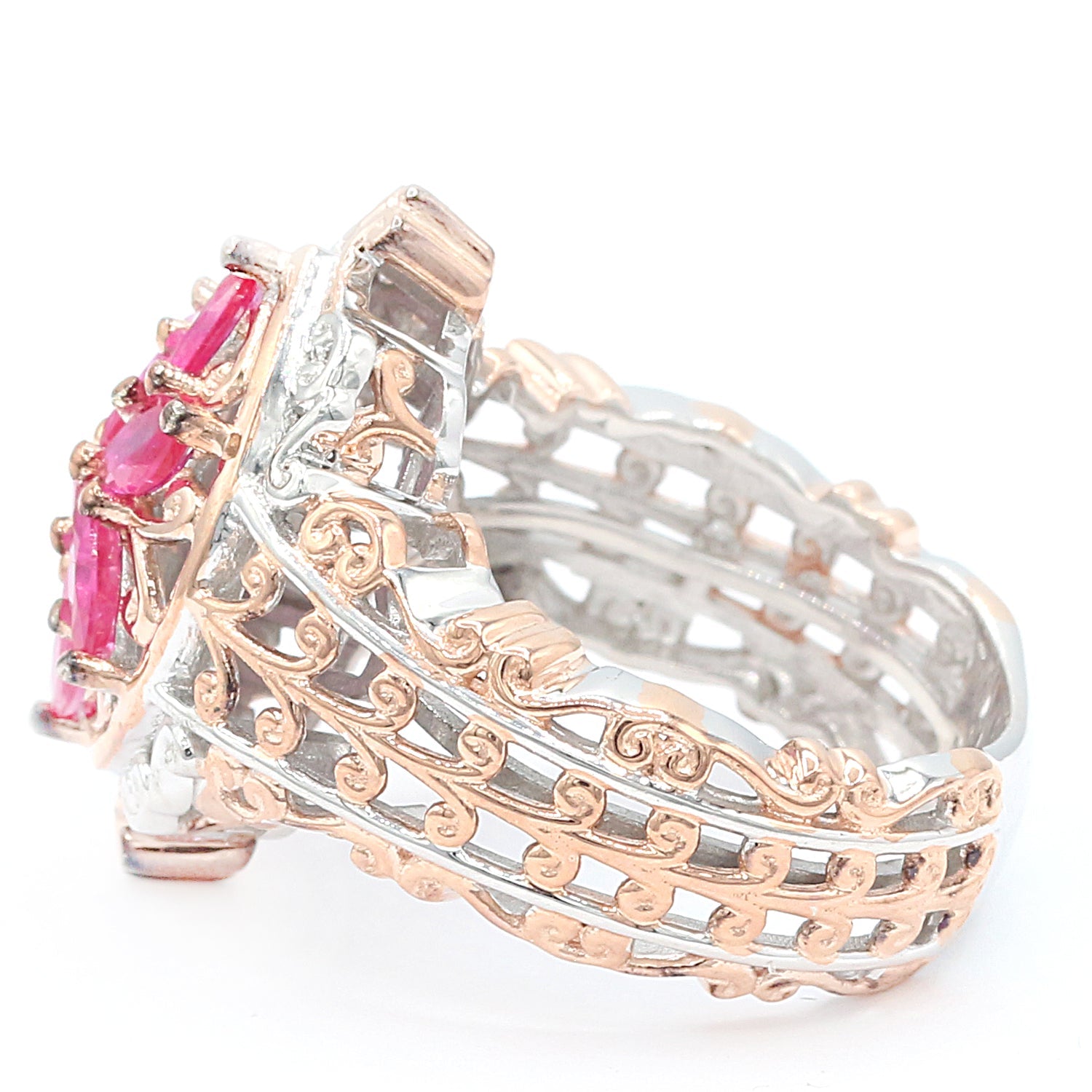 Gems en Vogue 1.14ctw Ruby Cluster Ring