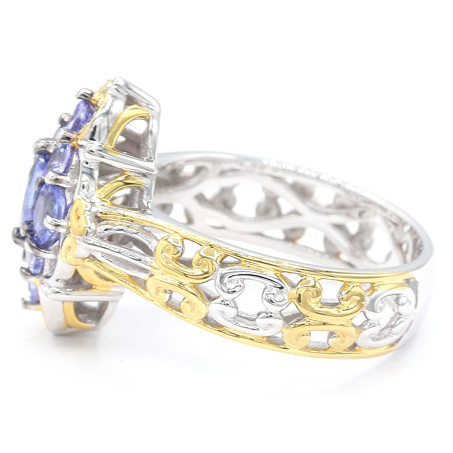 Gems en Vogue 1.24ctw Tanzanite Cluster Ring