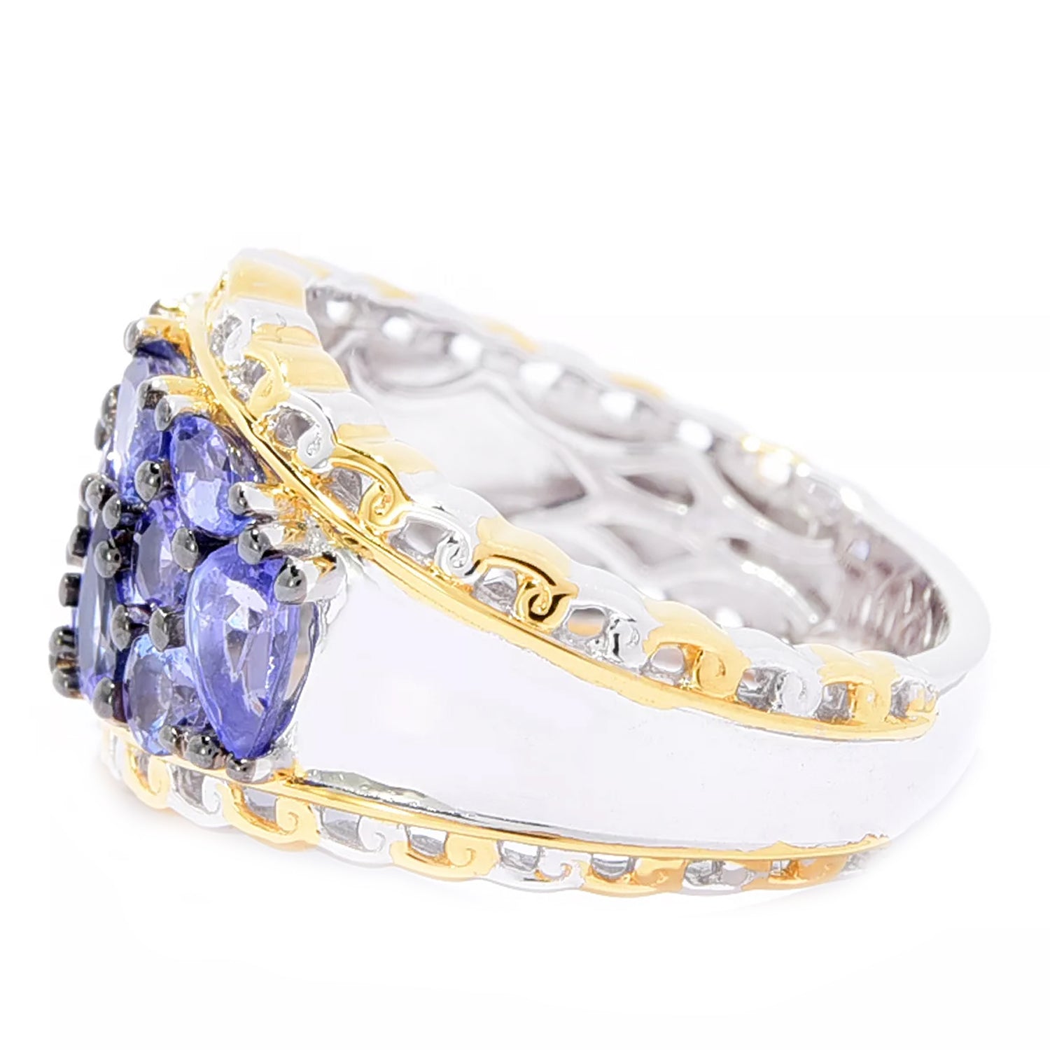 Gems en Vogue 2.17ctw Multi Shape Tanzanite Ring