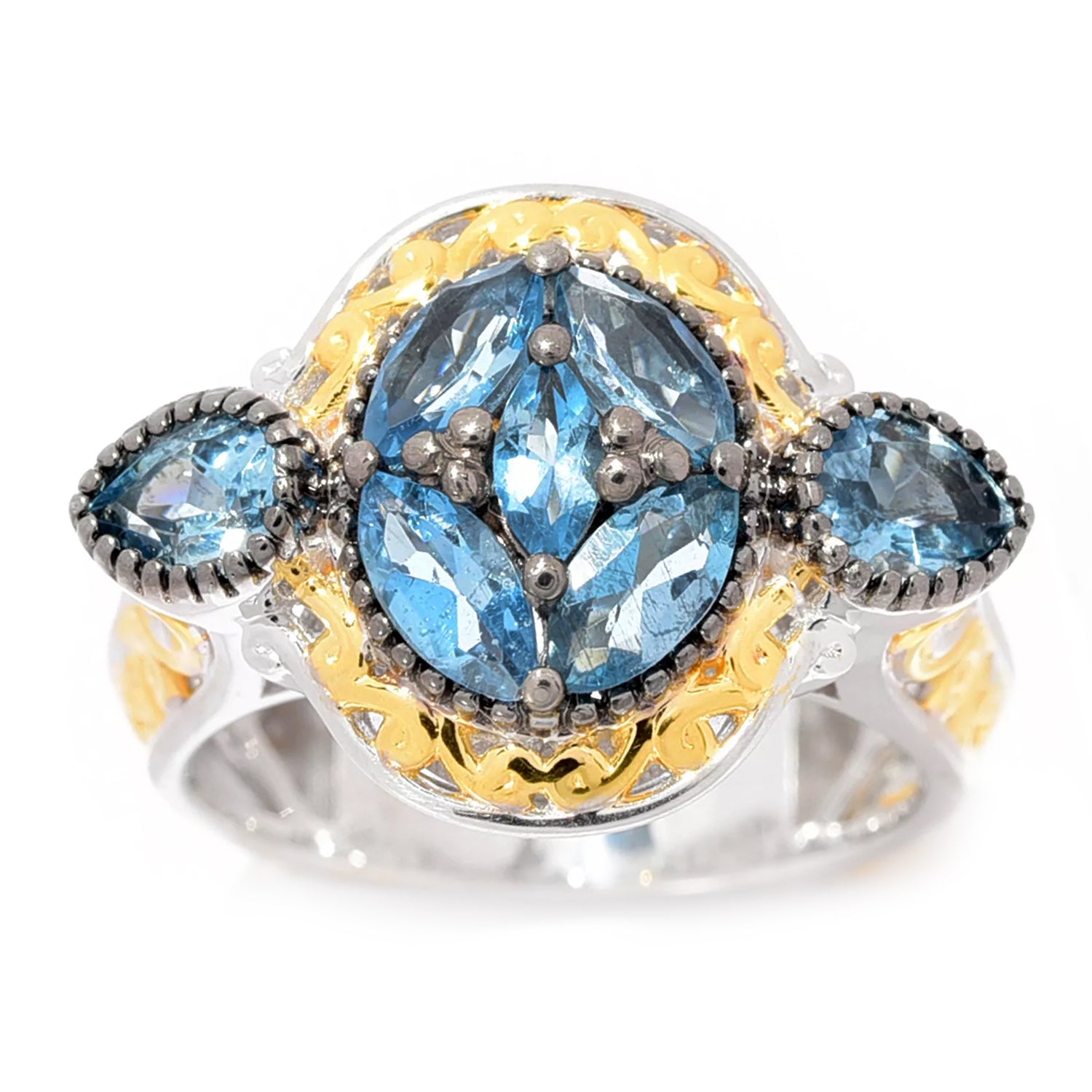 Gems en Vogue 1.48ctw Tanzanian Aquamarine Ring