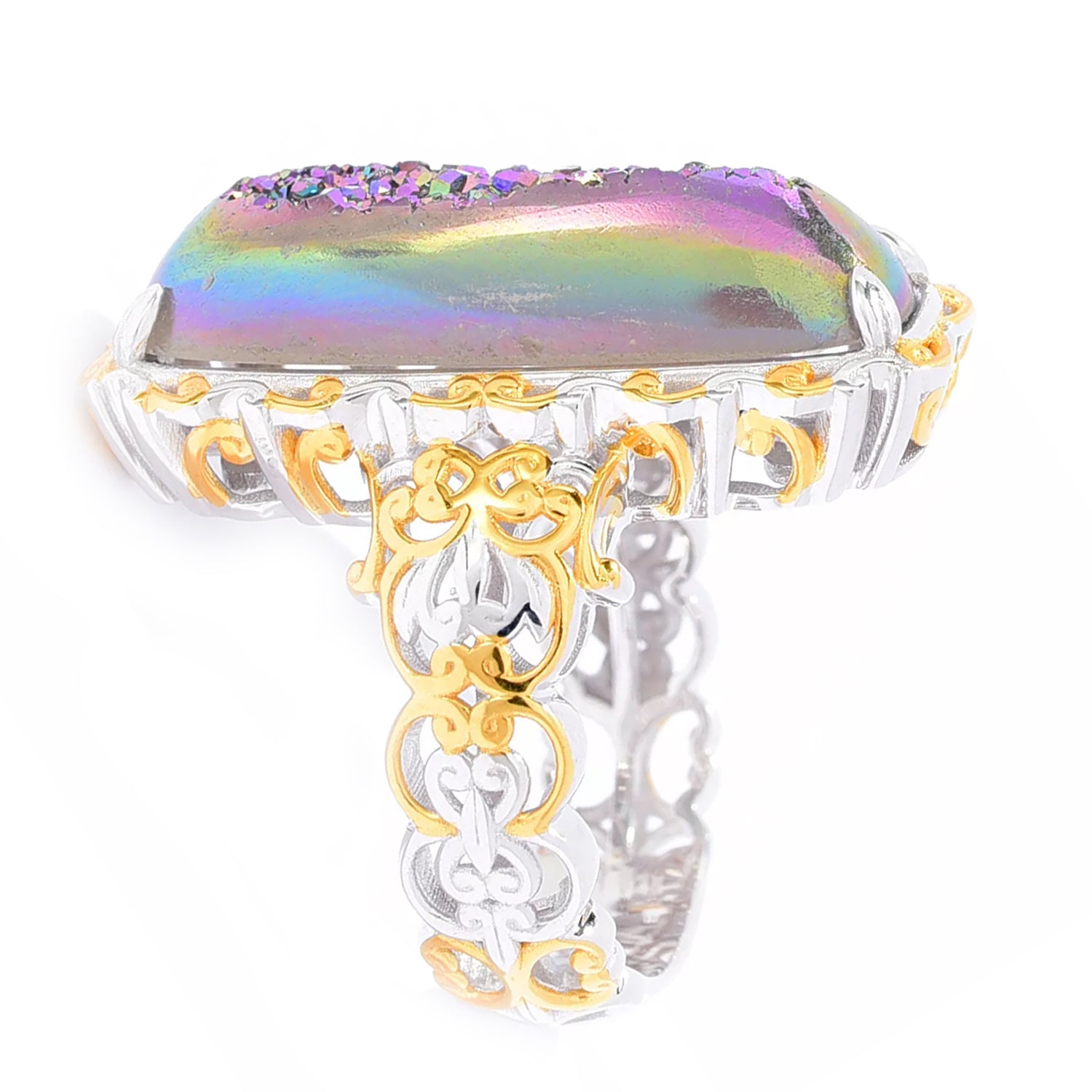 Gems en Vogue Choice of Color Mystic Druzy Ring