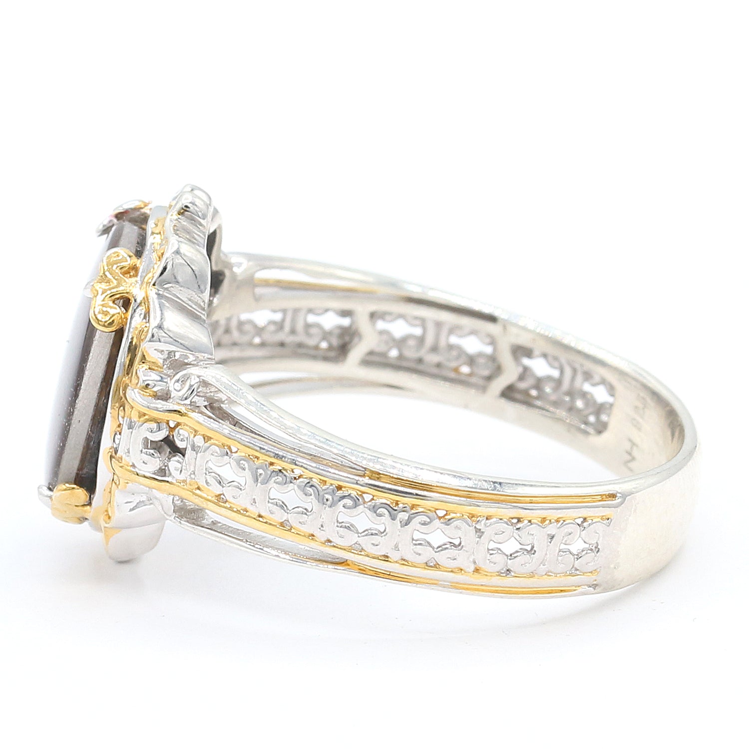 Gems en Vogue Round Ammolite Ring