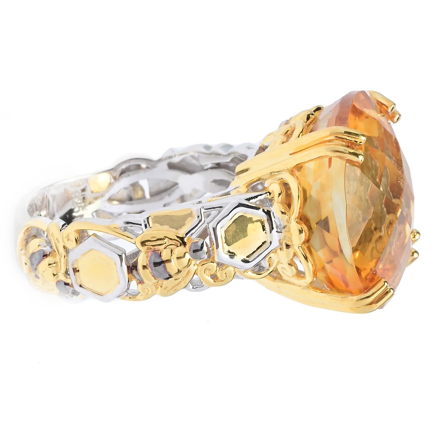Gems en Vogue 16.00ctw Rio Grande Citrine Bee Ring