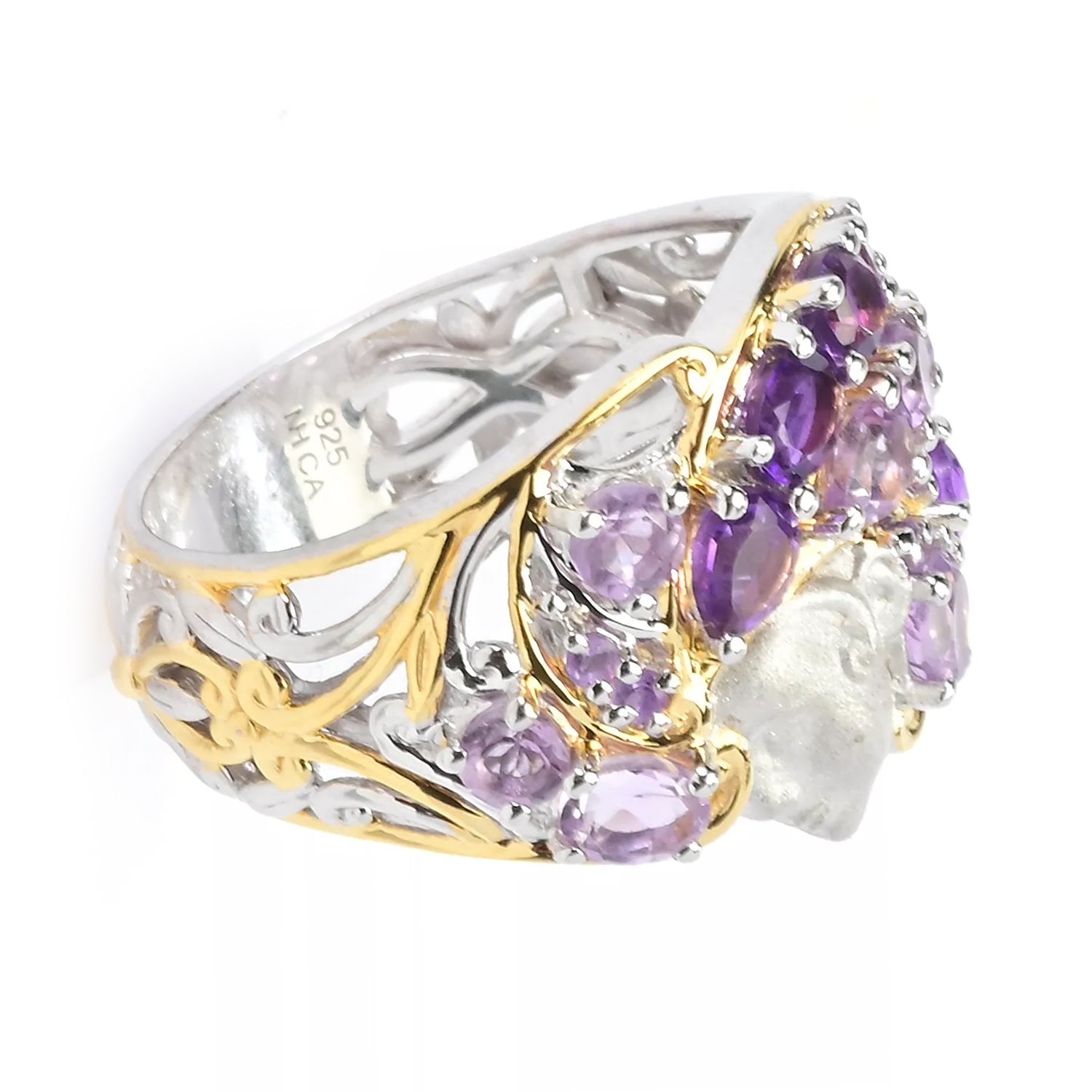 Gems en Vogue 1.98ctw African & Brazilian Amethyst Lady Ring