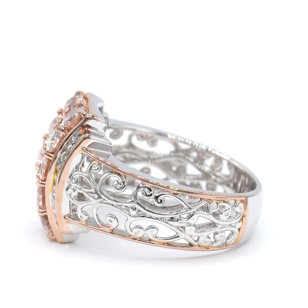 Gems en Vogue 18K Palladium Silver 1.50ctw Morganite Ring