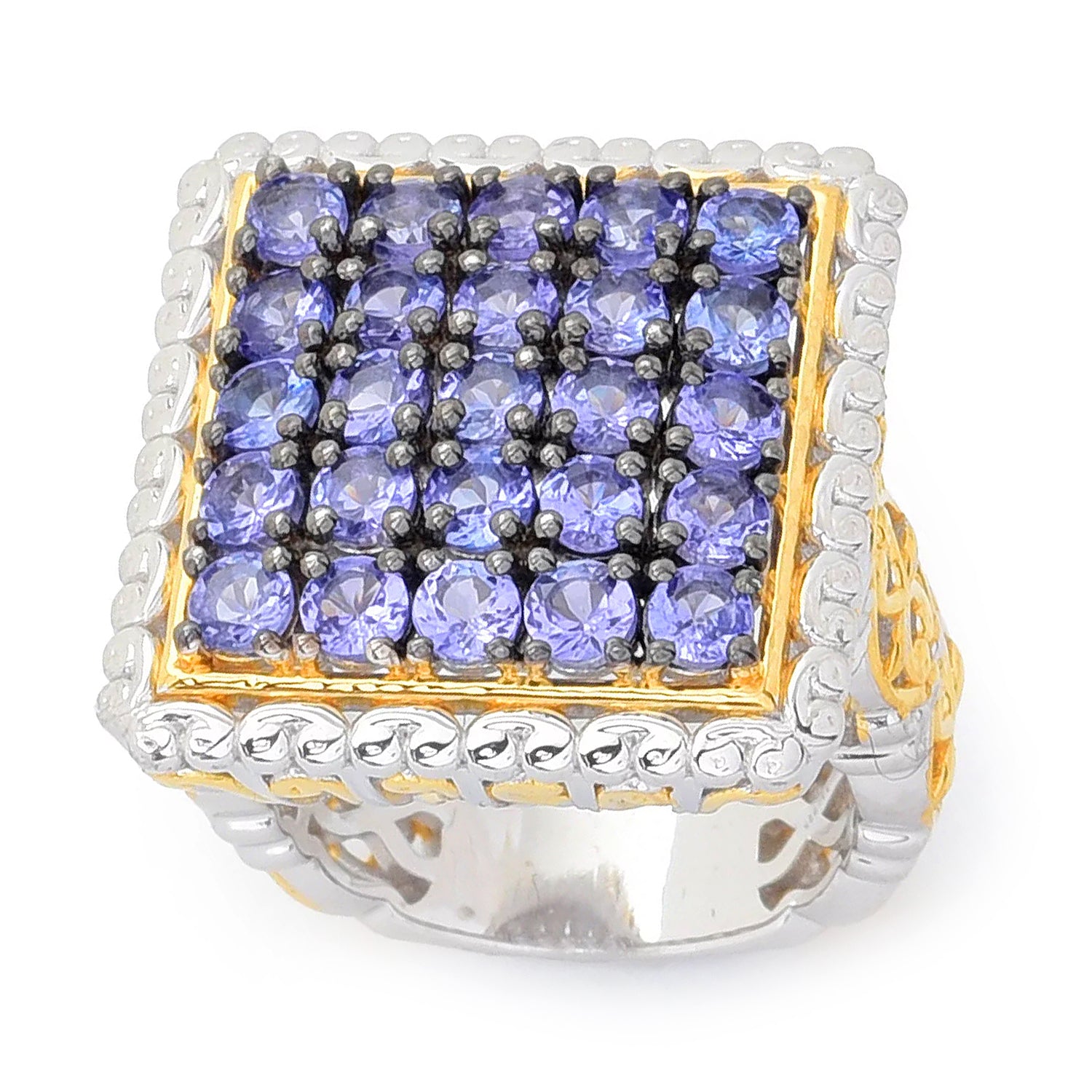Gems en Vogue 3.00ctw Tanzanite Cluster Ring