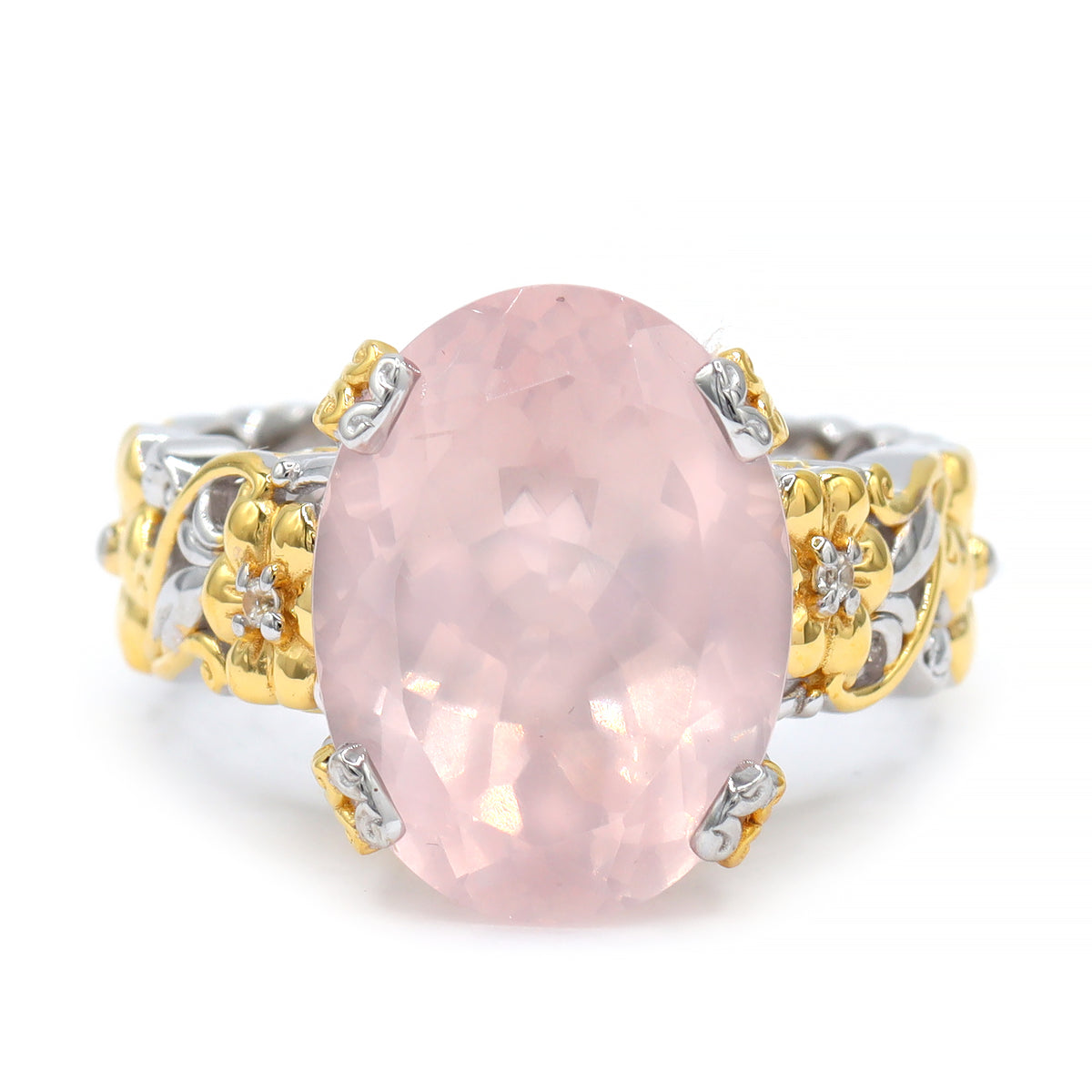 Bague "Honker" Gems en Vogue en or rose 30,26 ct et zircon blanc