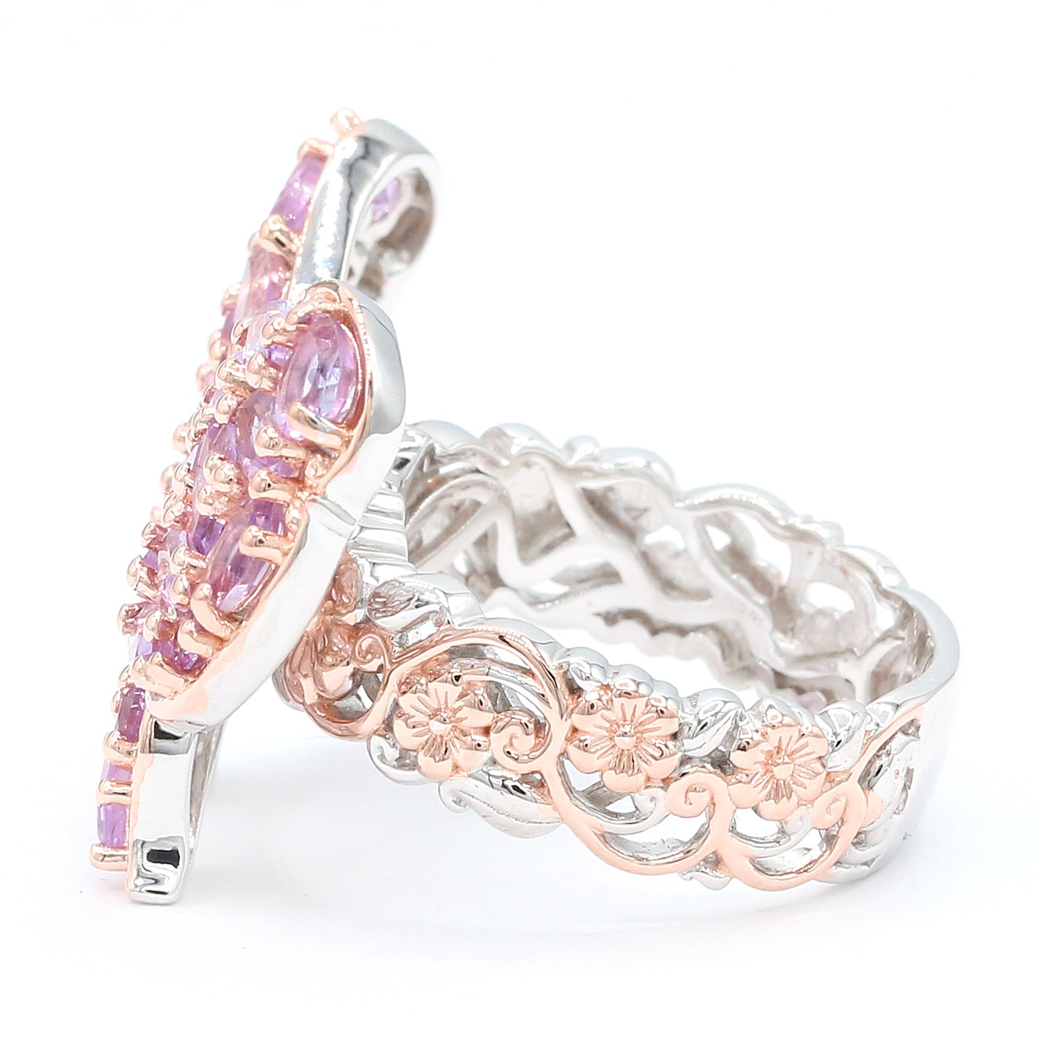 Gems en Vogue 3.71ctw Brazilian Amethyst Butterfly Ring