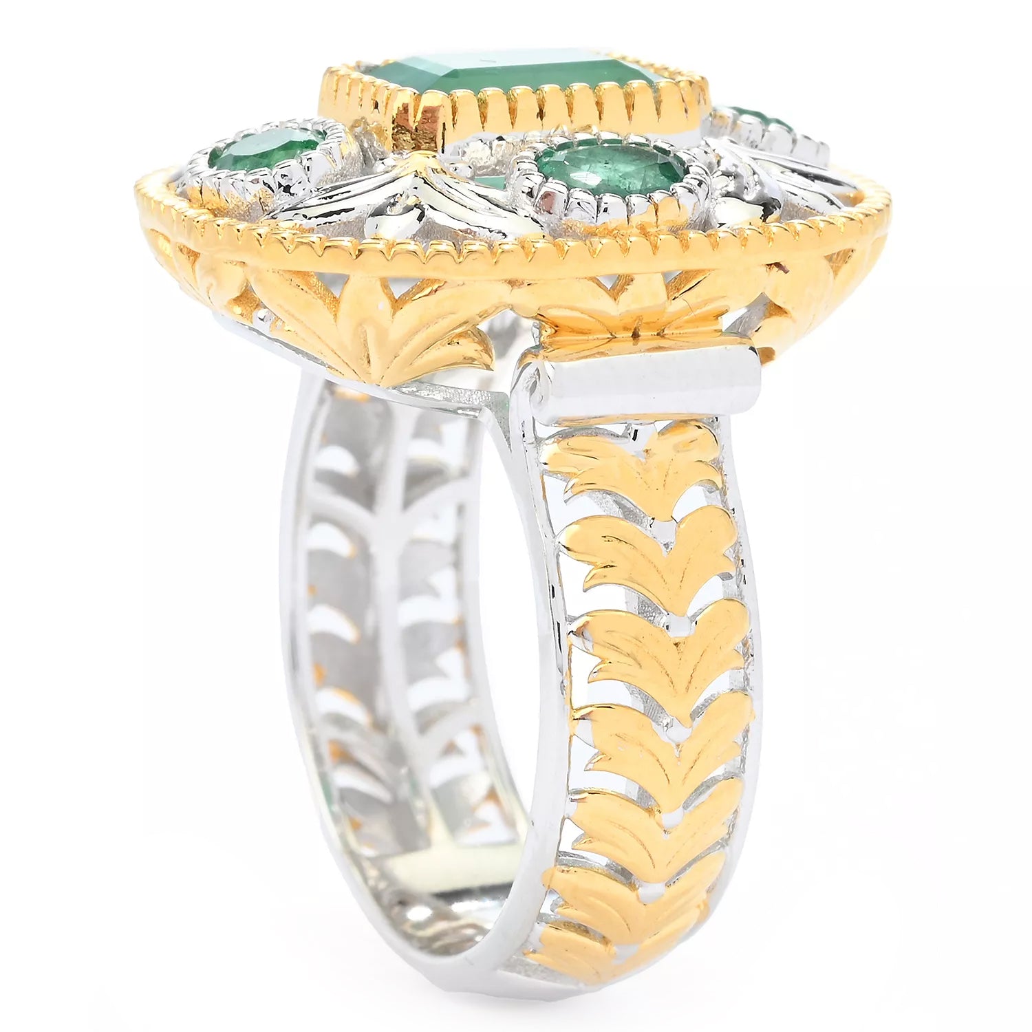 Gems en Vogue 2.02ctw Grizzly Emerald Ring