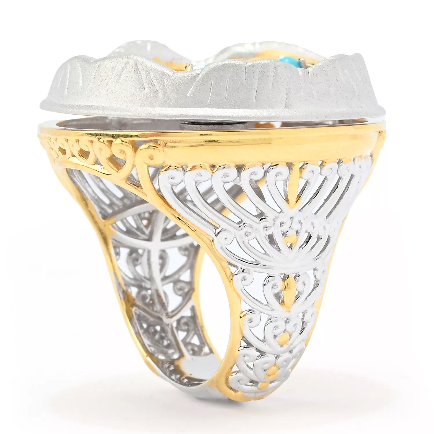 Gems en Vogue Sleeping Beauty Turquoise Mountain Spinner Ring