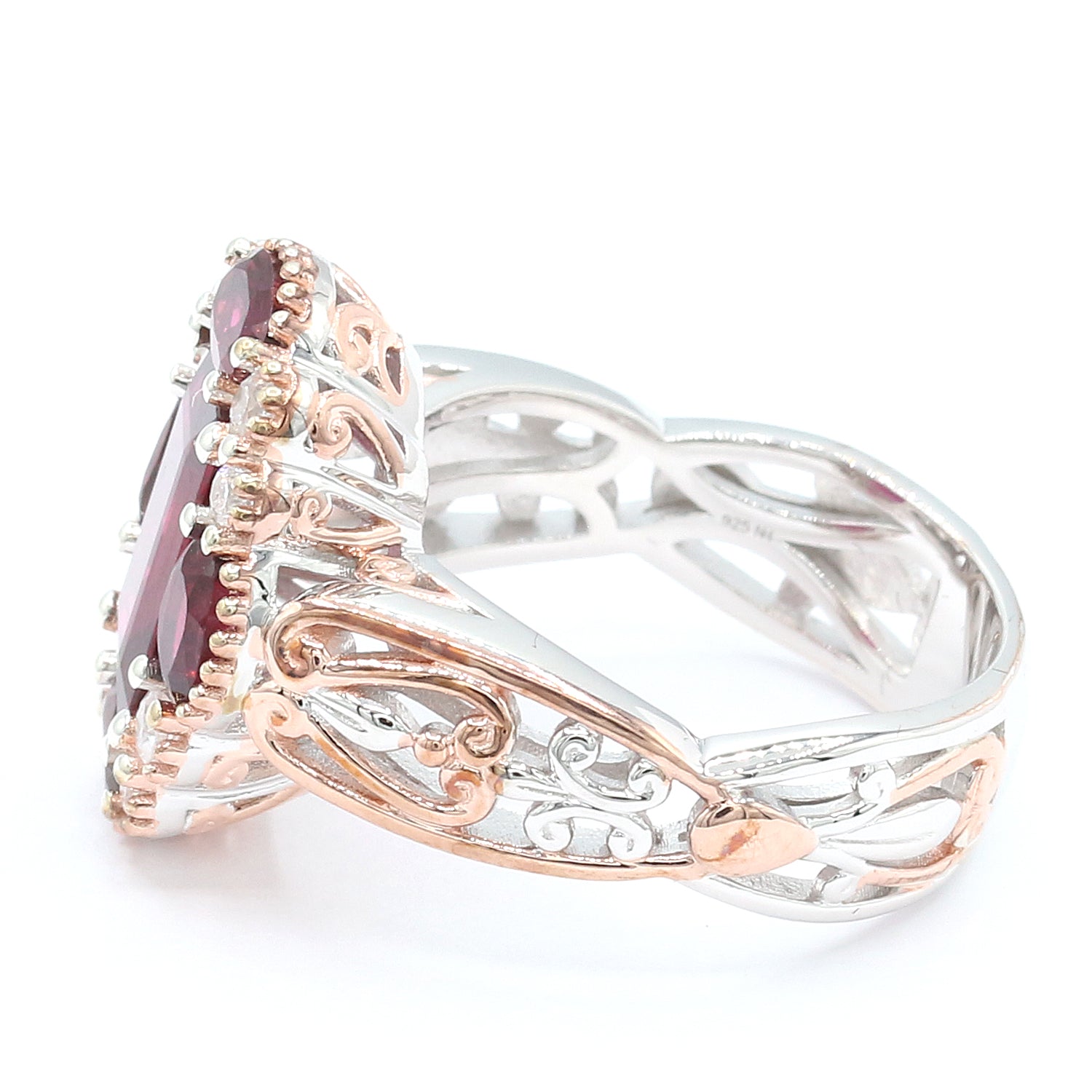 Couture Gems One-of-a-Kind 3.10ctw Rubellite & White Zircon Ring