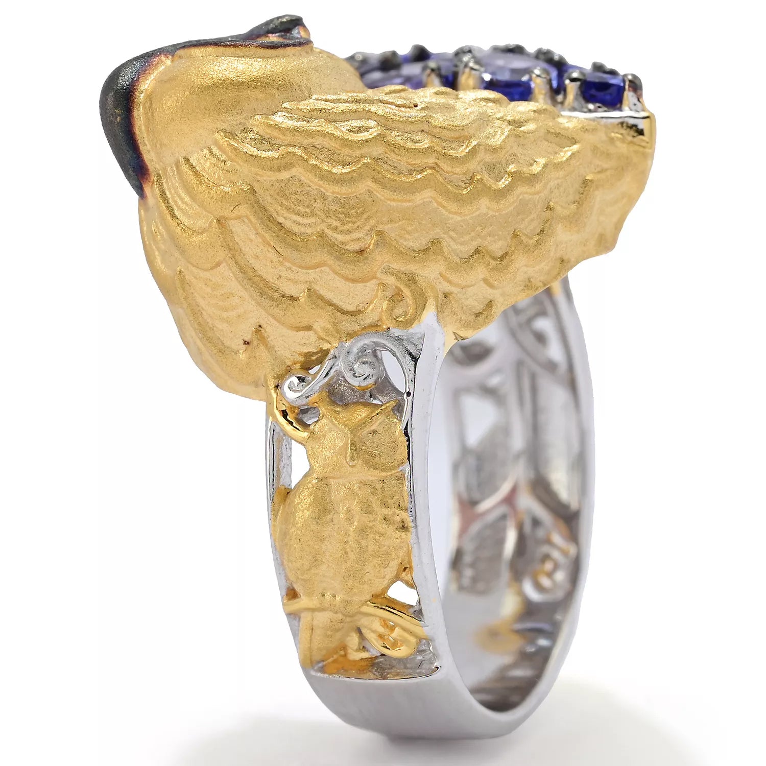 Gems en Vogue 2.24ctw Tanzanite Owl Ring