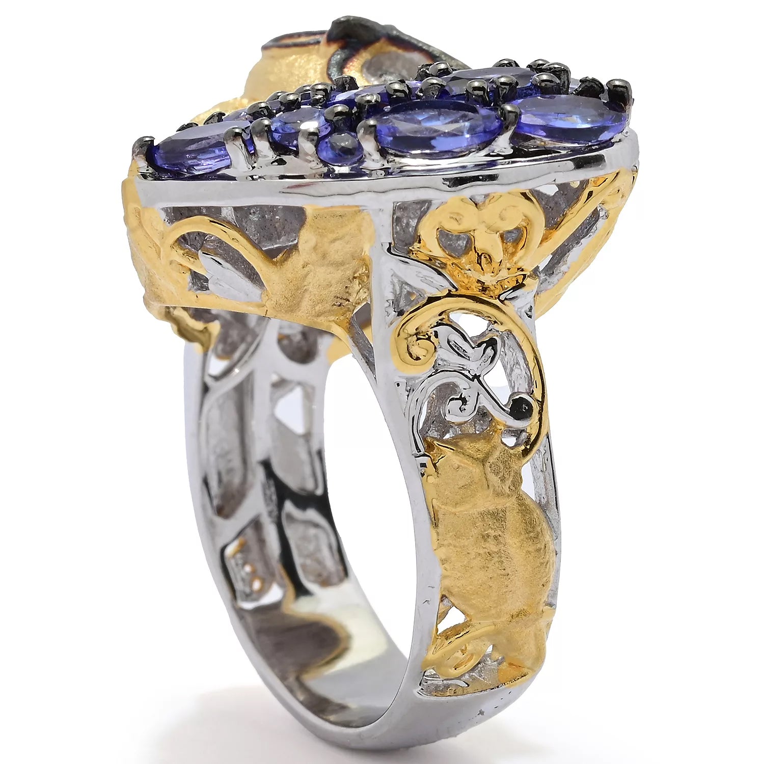 Gems en Vogue 2.24ctw Tanzanite Owl Ring