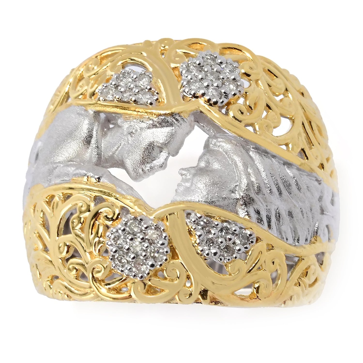 Gems en Vogue 0.12ctw Round Diamond Lady Ring