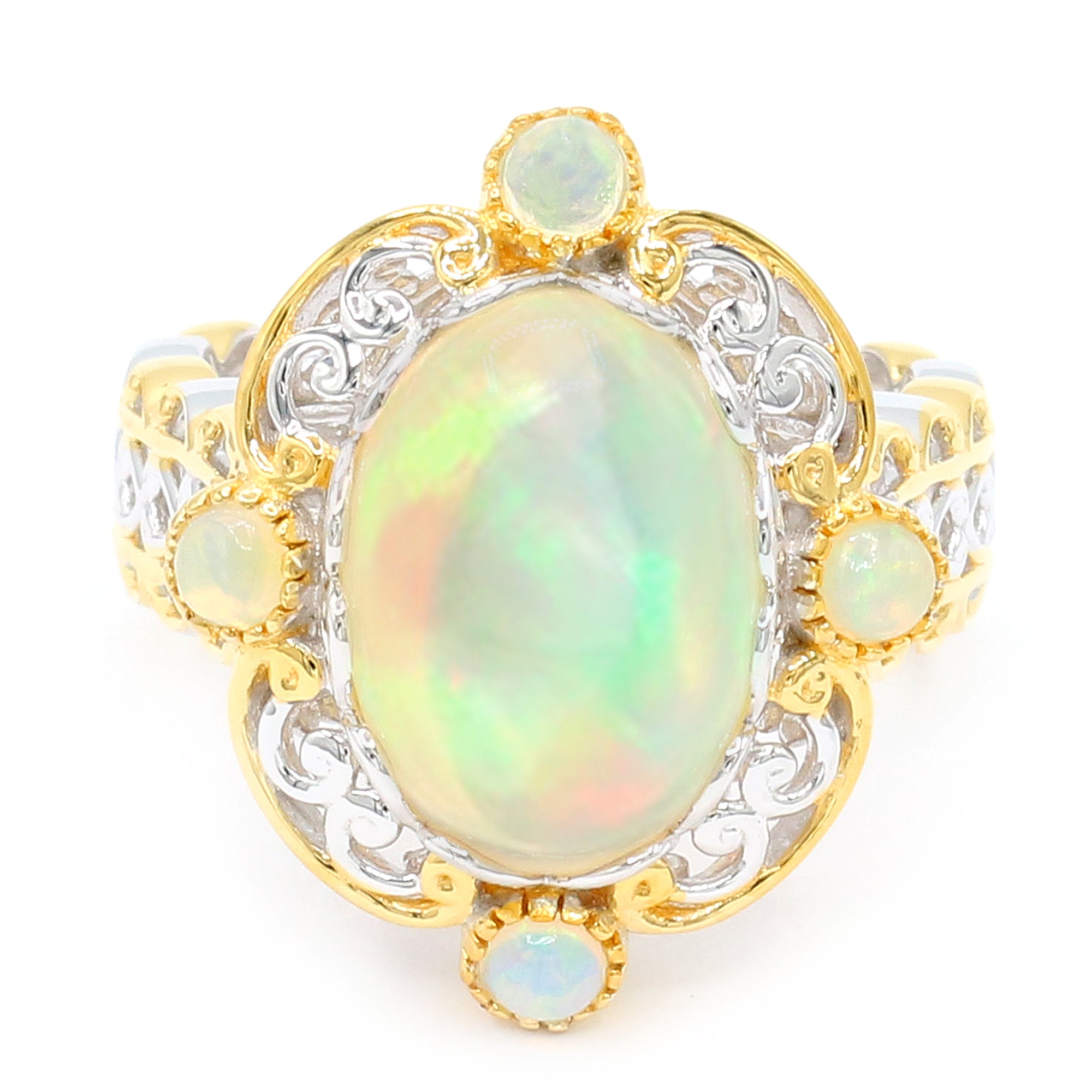 Gems en Vogue 24K Palladium Silver Ethiopian Opal Ring