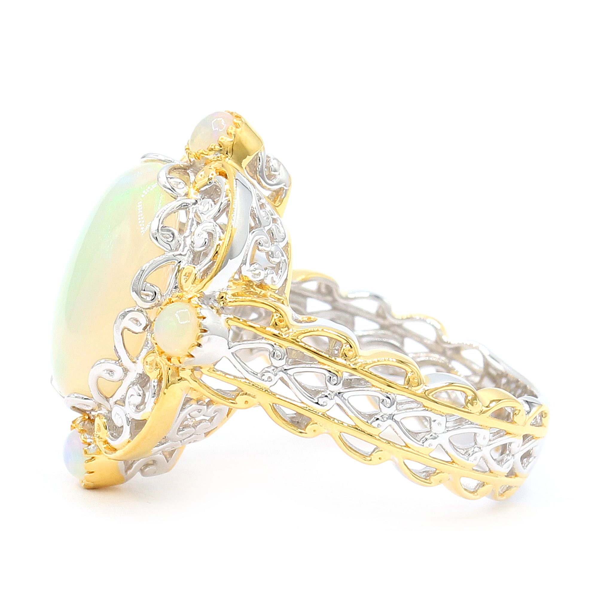 Gems en Vogue 24K Palladium Silver Ethiopian Opal Ring