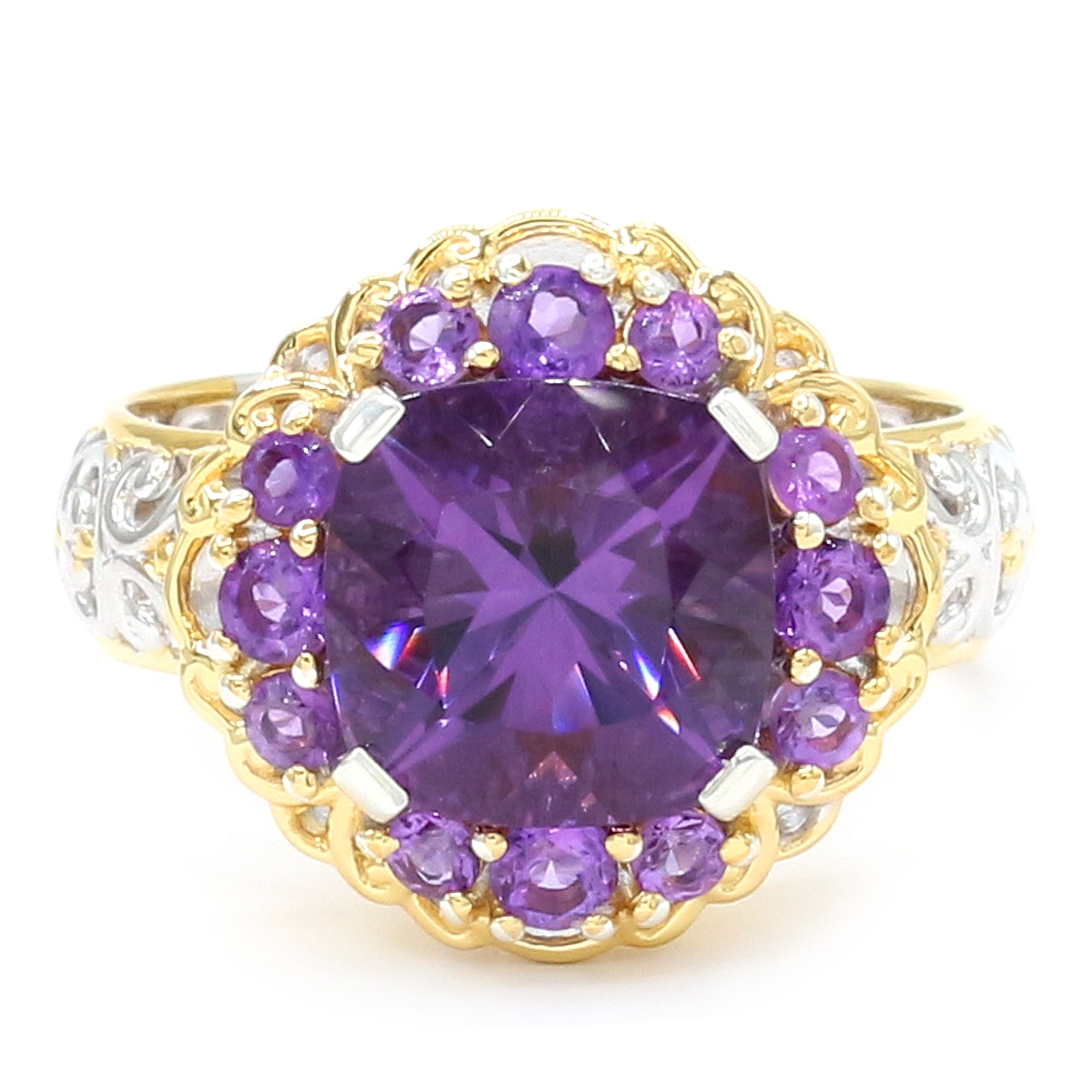 Gems en Vogue One-of-a-Kind 24K Palladium Silver 6.25ctw Ametista Amethyst Ring