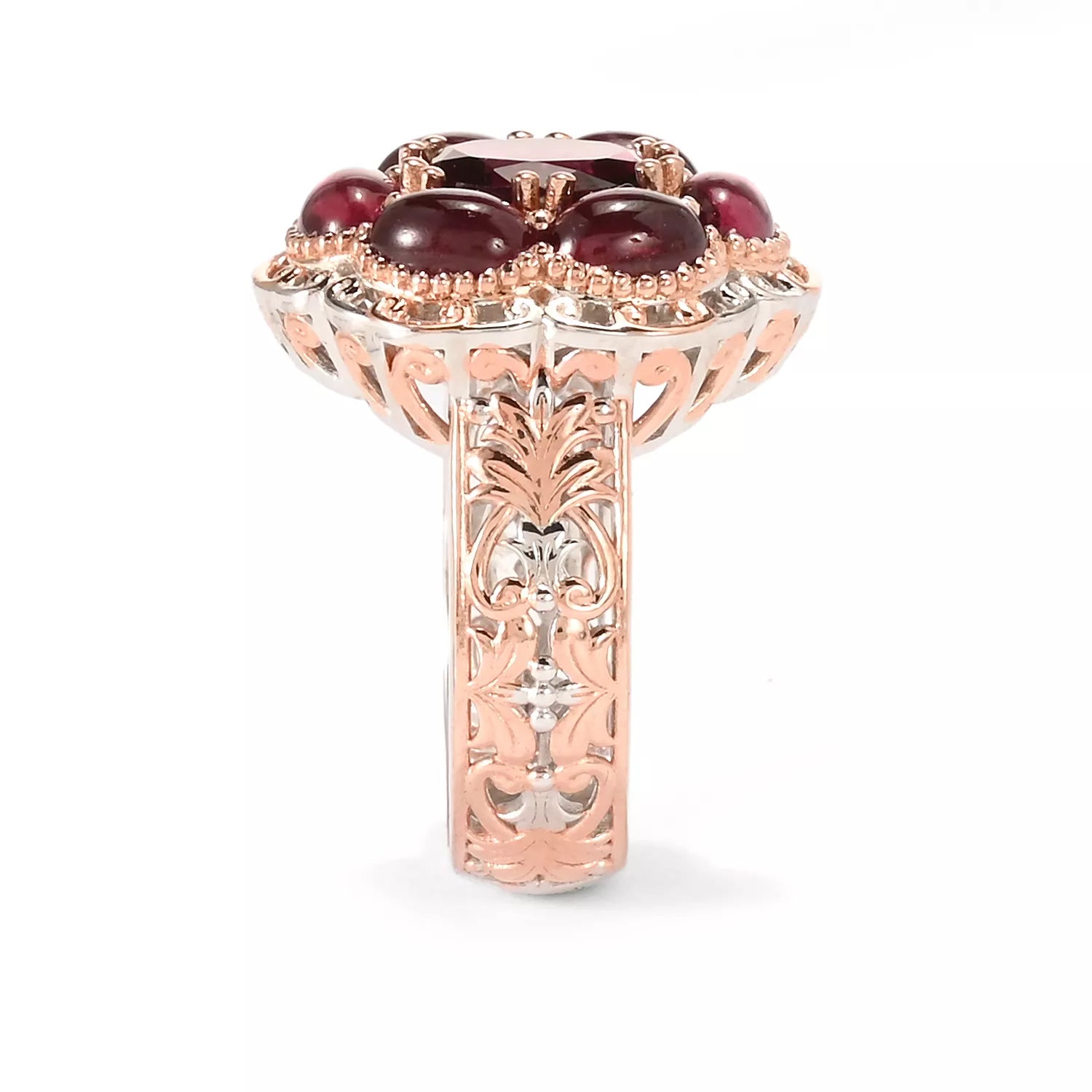 Gems en Vogue 2.10ctw Oval Rhodolite Garnet Ring