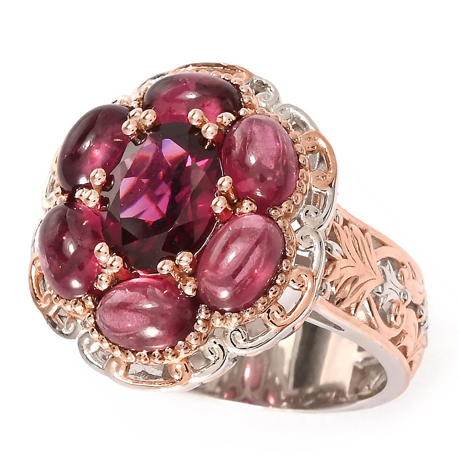 Gems en Vogue 2.10ctw Oval Rhodolite Garnet Ring