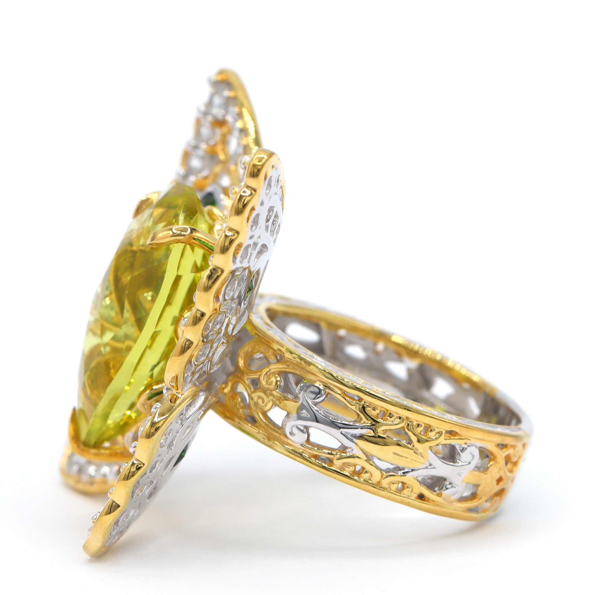 Bague Gems en Vogue or vert & Diopside chromifère 6,72 carats