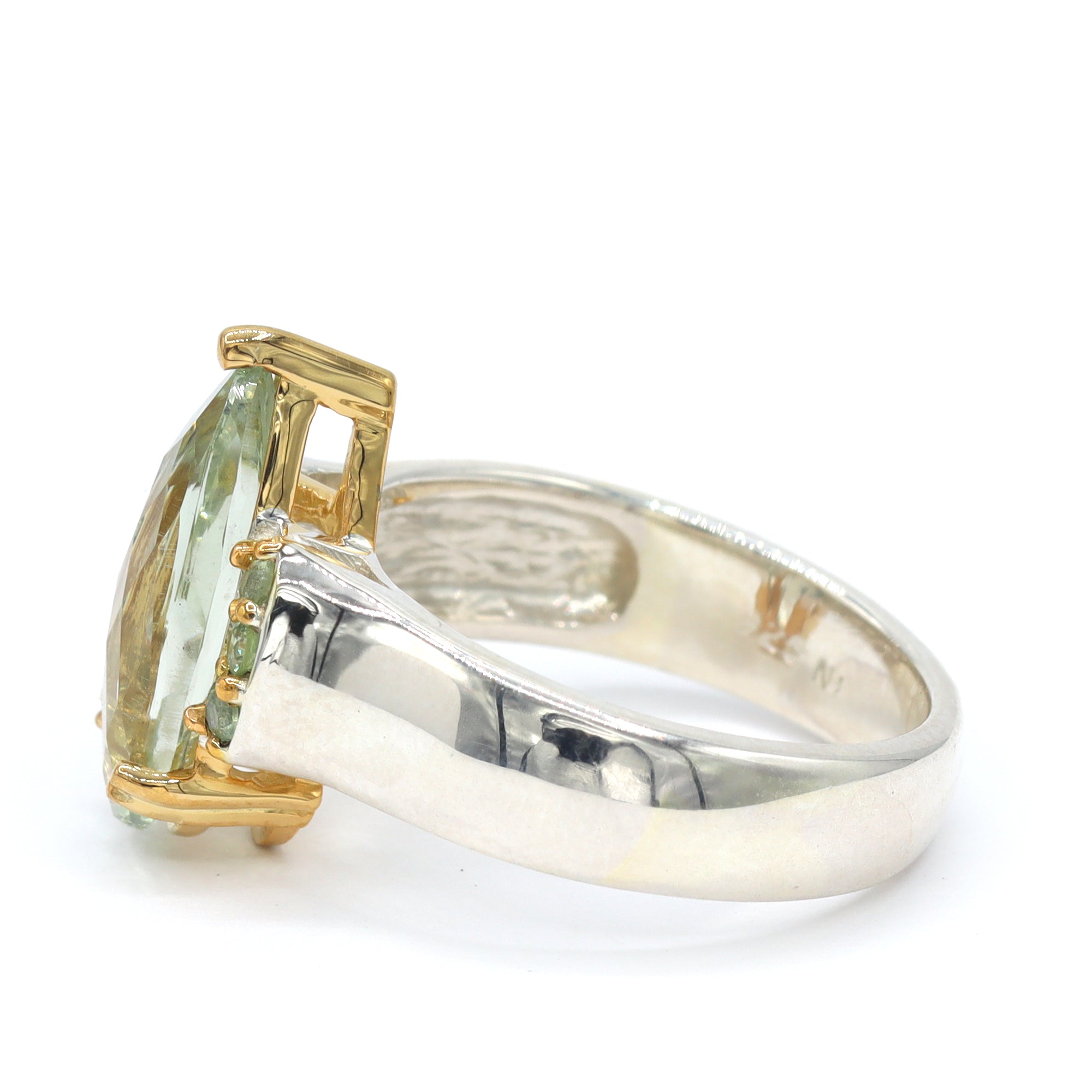 Michael's Originals One-of-a-kind 2.25ctw Prasiolite & Green Sapphire Ring