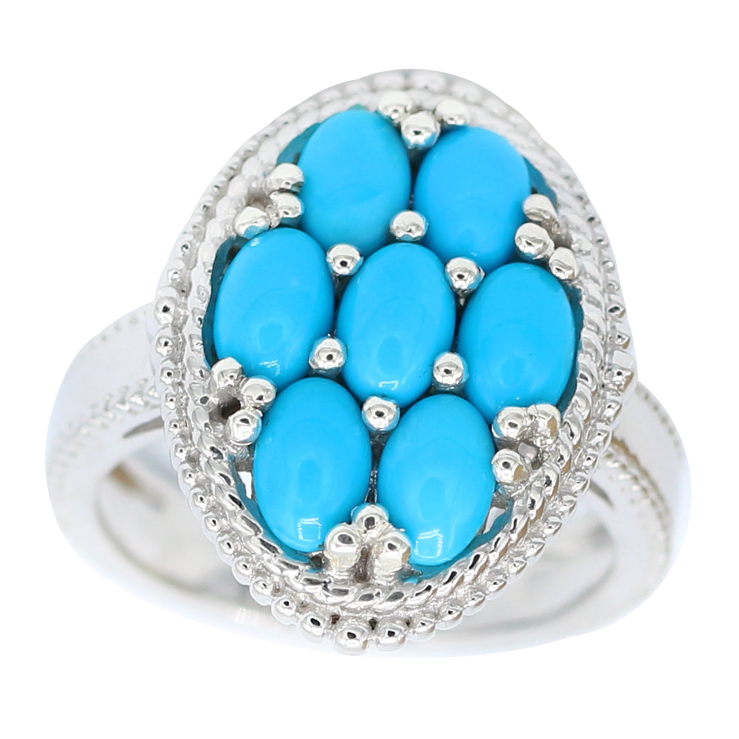 Gems en Vogue Sleeping Beauty Turquoise Cluster Ring