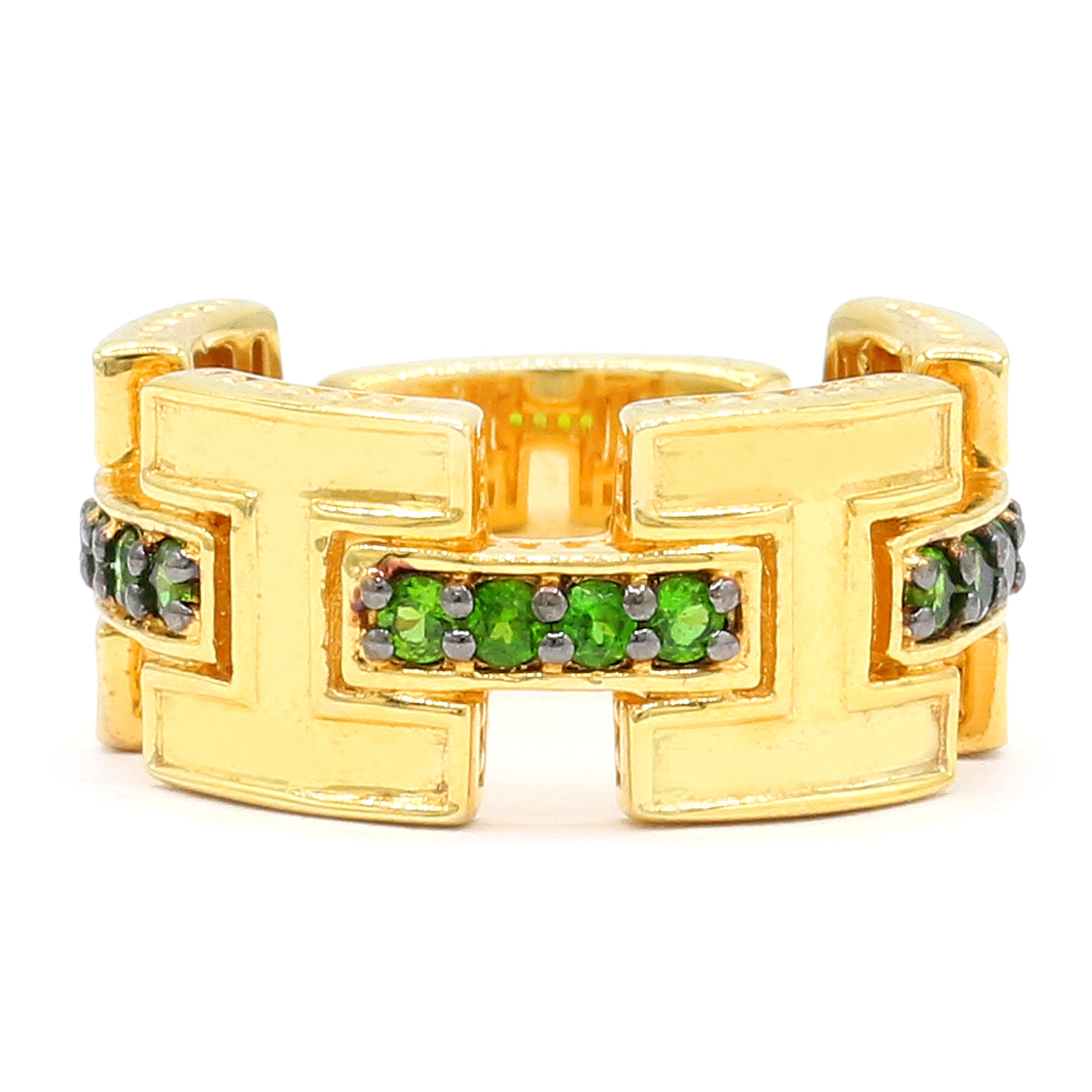 Hall of Jewels 0.36ctw Chrome Diopside Band Ring