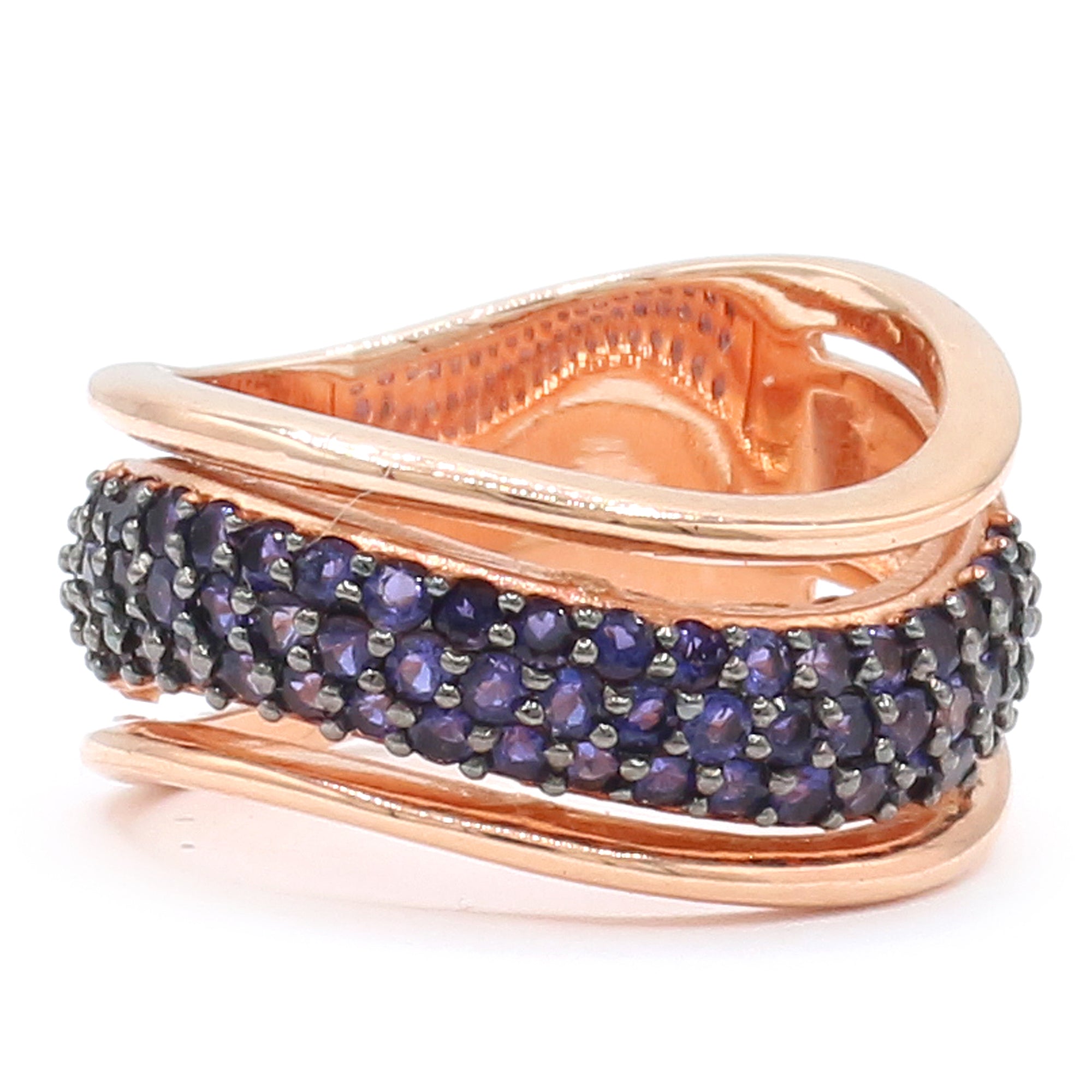 Hall of Jewels 1.39ctw Iolite Wave Ring