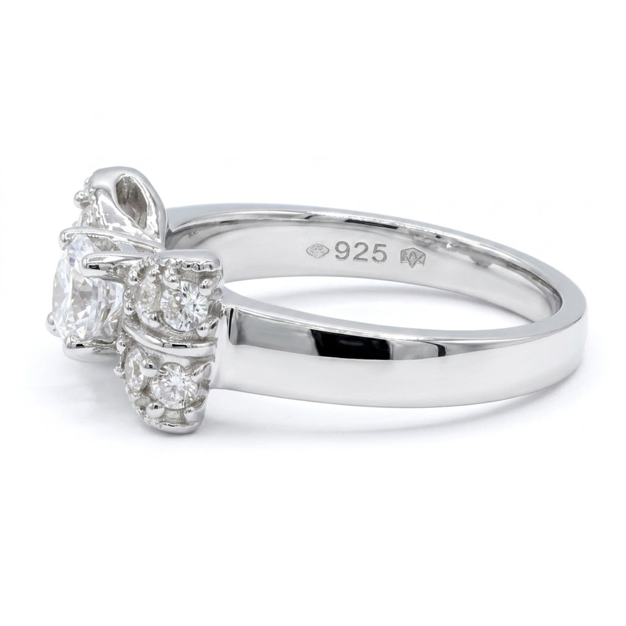 Signity Sterling Silver Cubic Zirconia Bow Ring CANNOT BE RESIZED