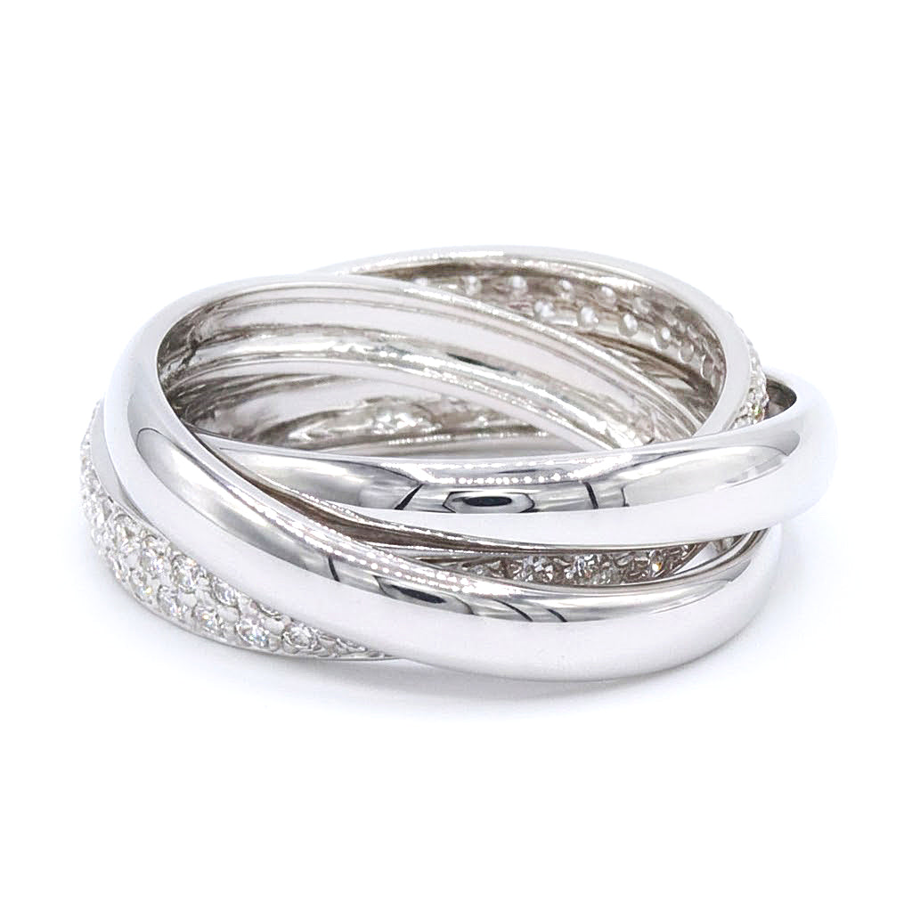 Signity Sterling Silver Cubic Zirconia Interlocking Ring CANNOT BE RESIZED