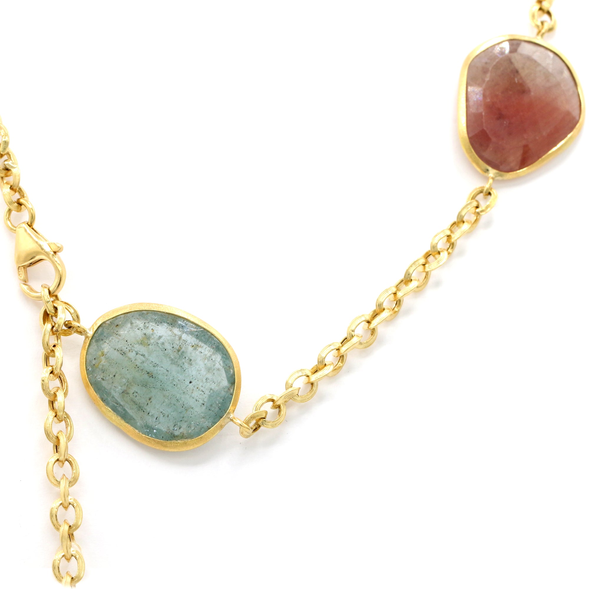 GEV The Vault Exclusive One-of-a-Kind 18K Yellow Gold Multi Color Tourmaline Necklace with Appraisal