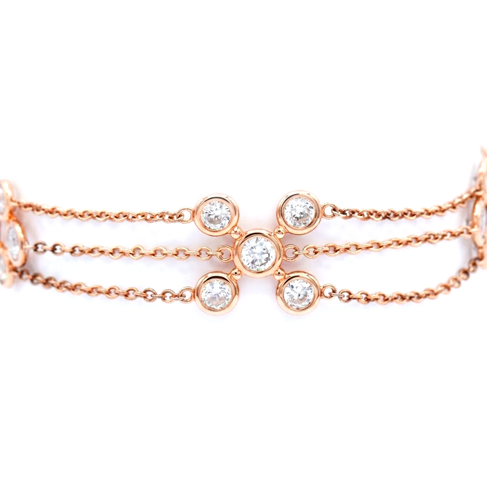 Bracelet à maillons en argent sterling Signity avec oxydes de zirconium ronds