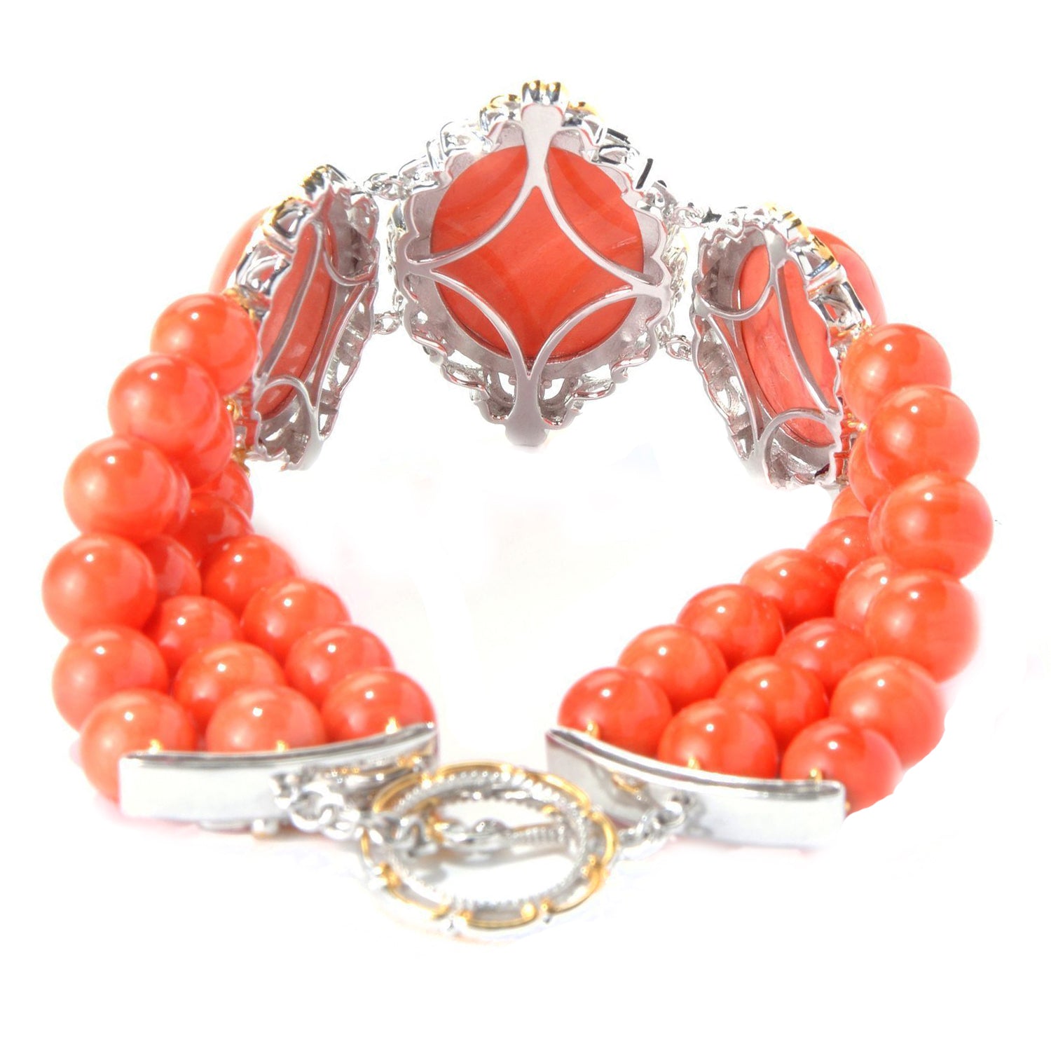 Gems en Vogue Salmon Coral & Orange Sapphire Bracelet