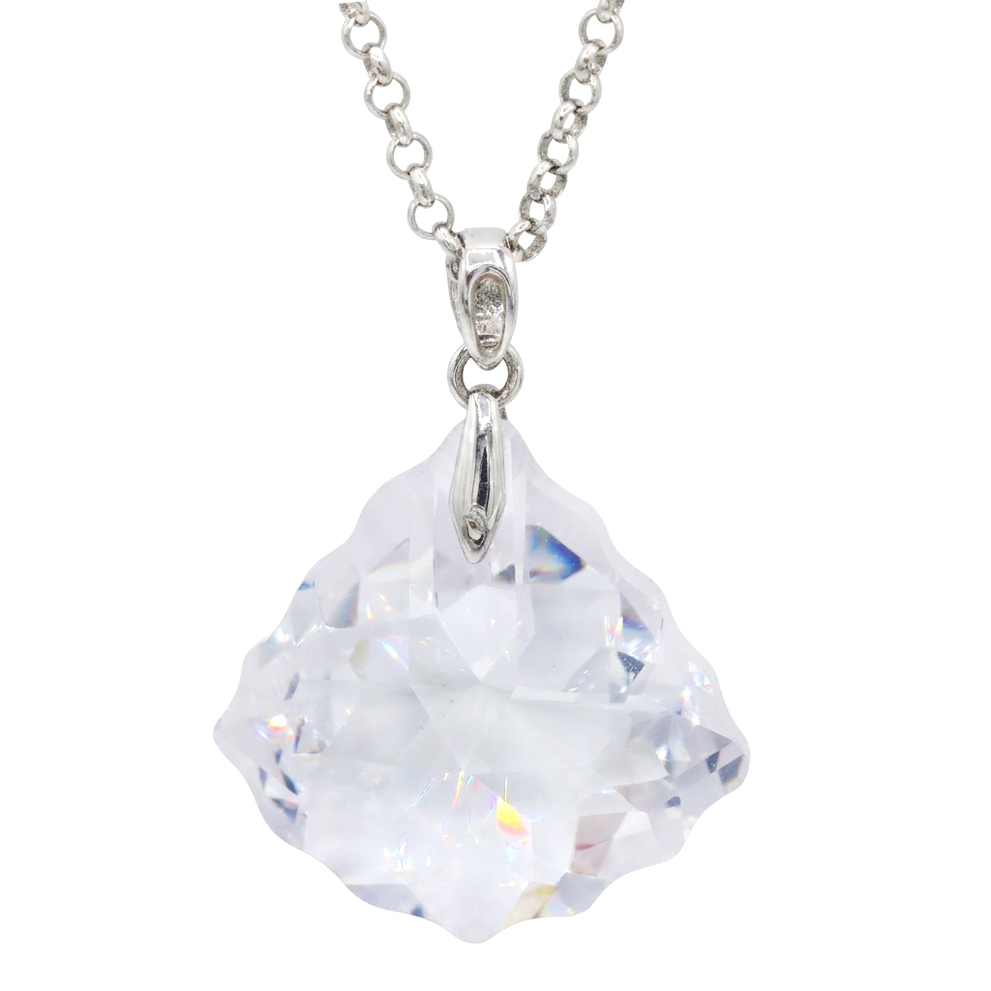 Signity Sterling Silver Cubic Zirconia Flower Pendant CHAIN NOT INCLUDED