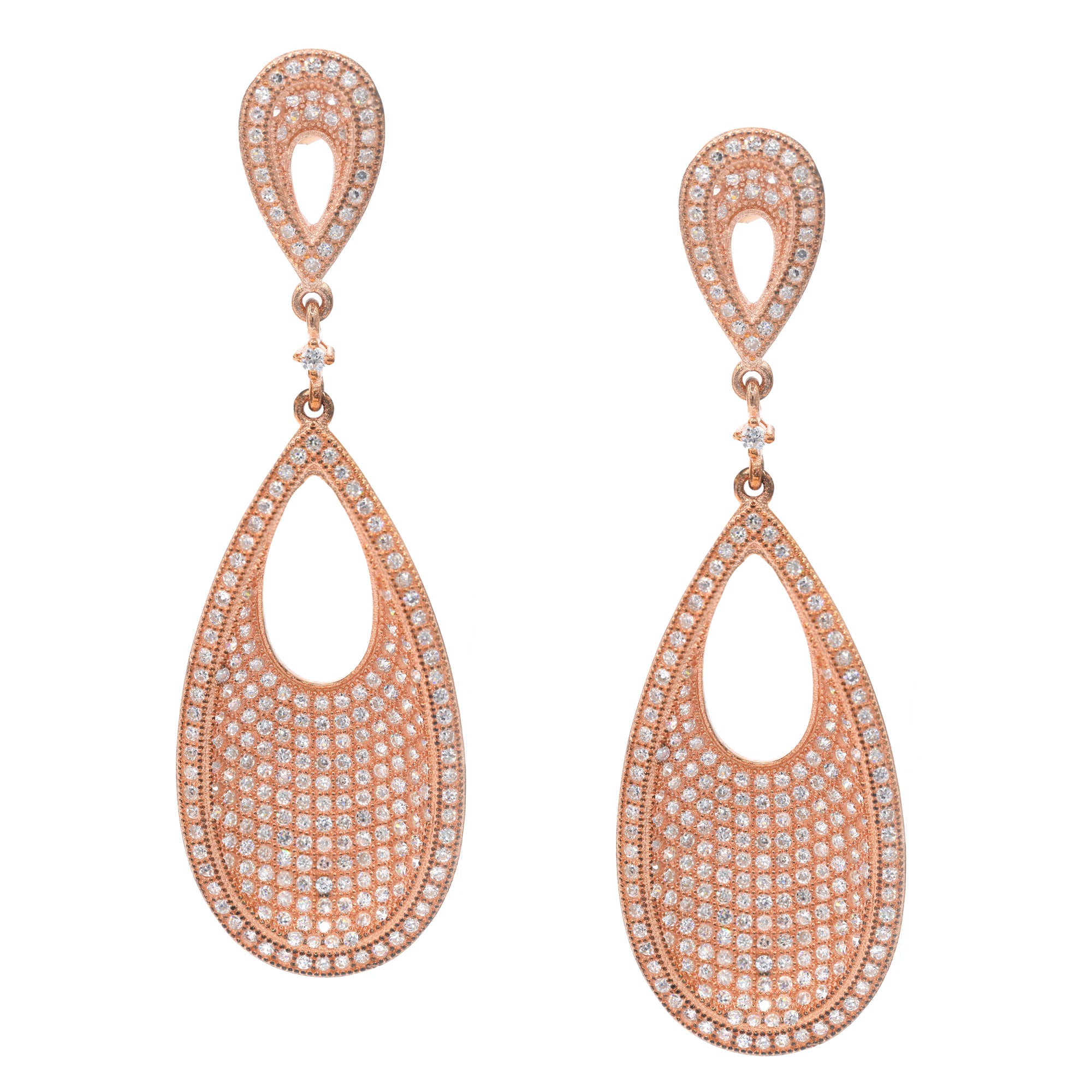 Signity Sterling Silver Cubic Zirconia Drop Earrings