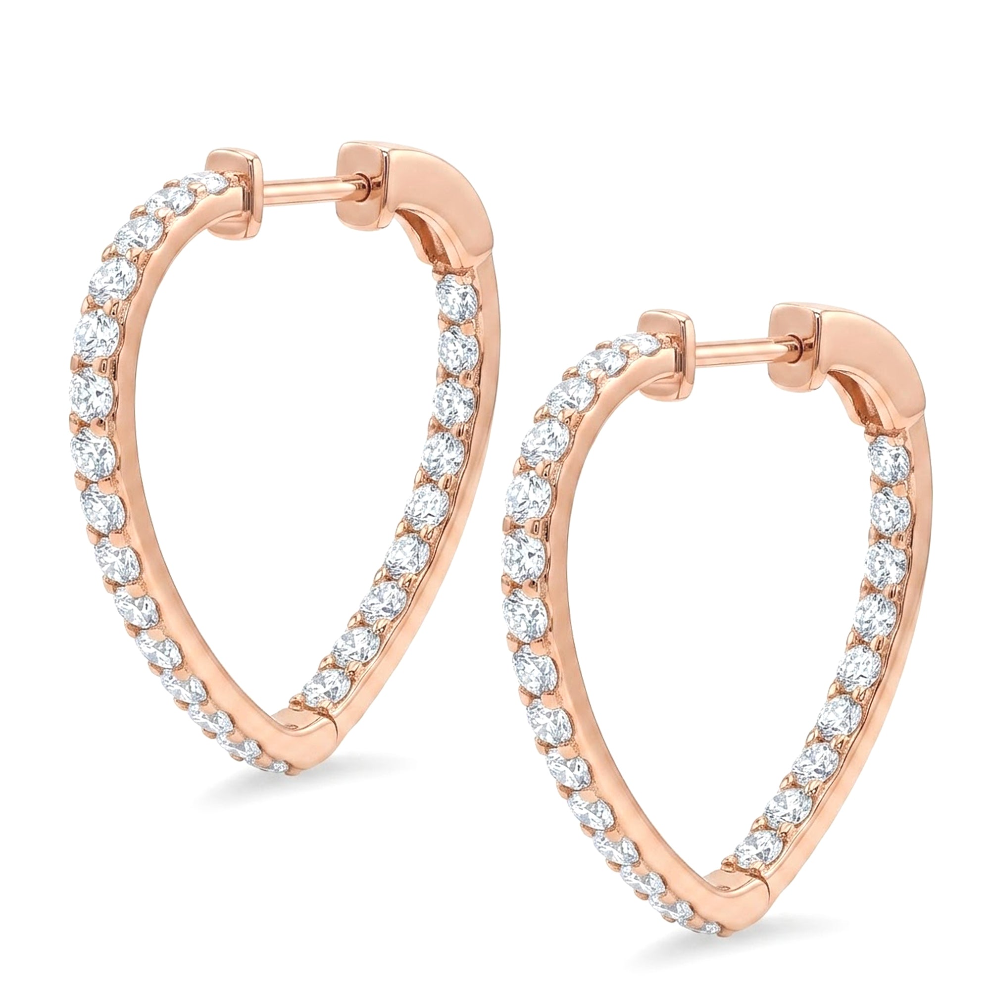 Signity Sterling Silver Cubic Zirconia Hoop Earrings
