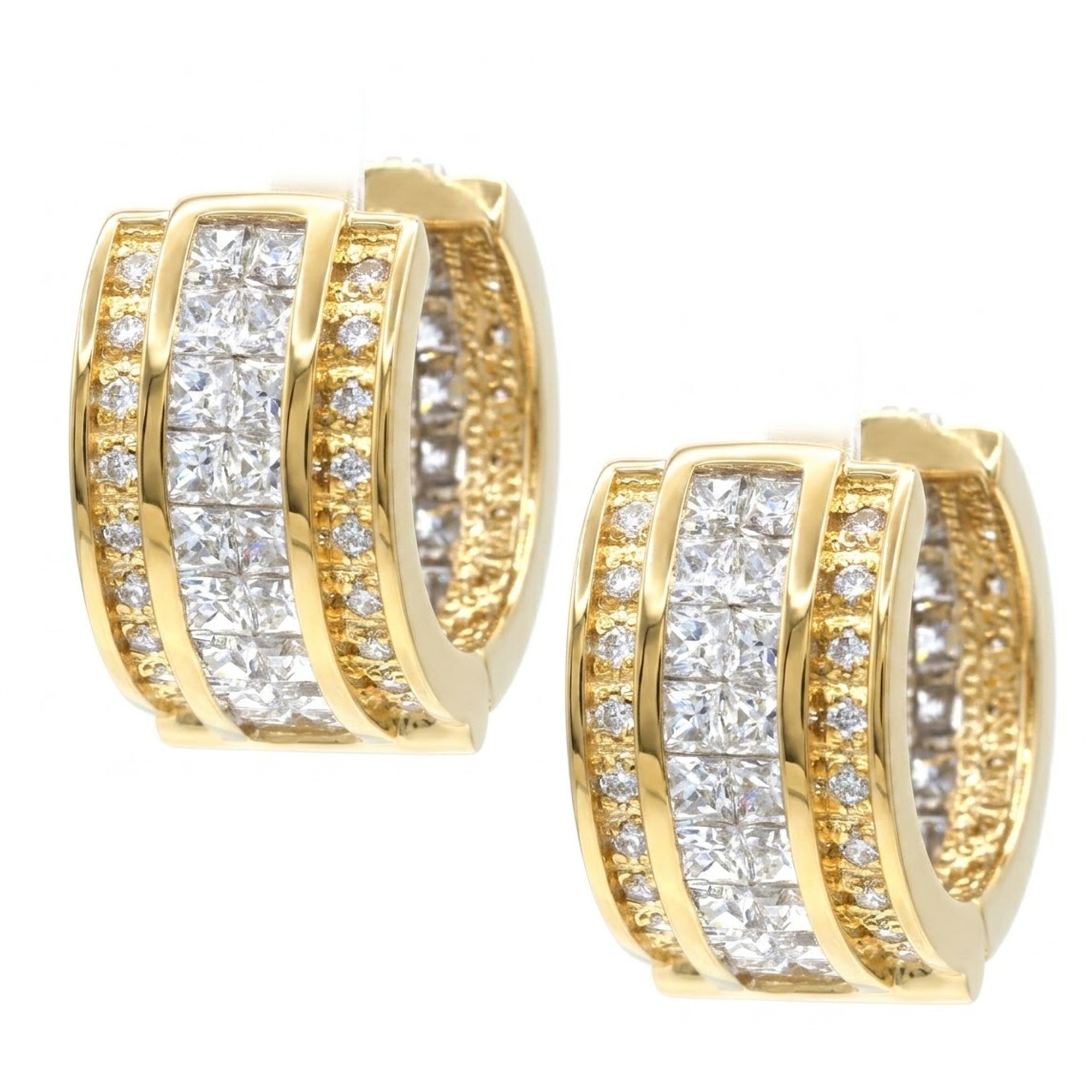 Signity Sterling Silver Cubic Zirconia Hoop Earrings