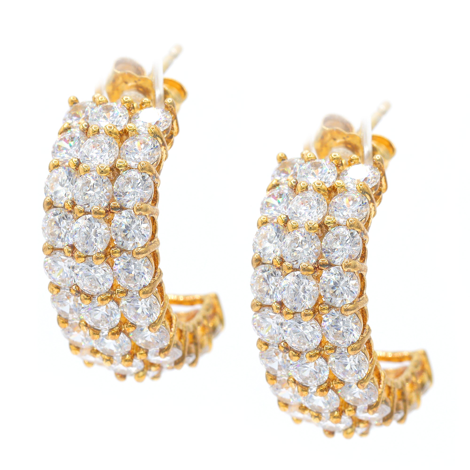 Signity Sterling Silver Cubic Zirconia Hoop Earrings